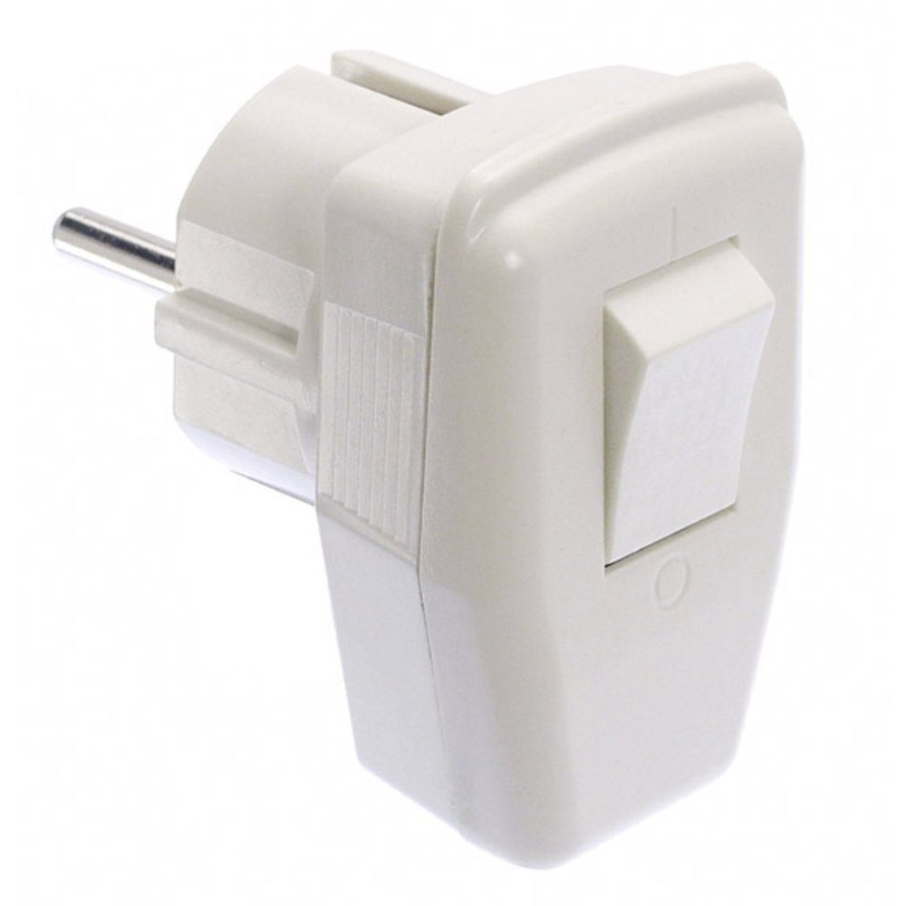AS Schwabe 45035 Schutzkontakt-Winkelstecker Kunststoff mit Schalter 2 Steckernetzteil
