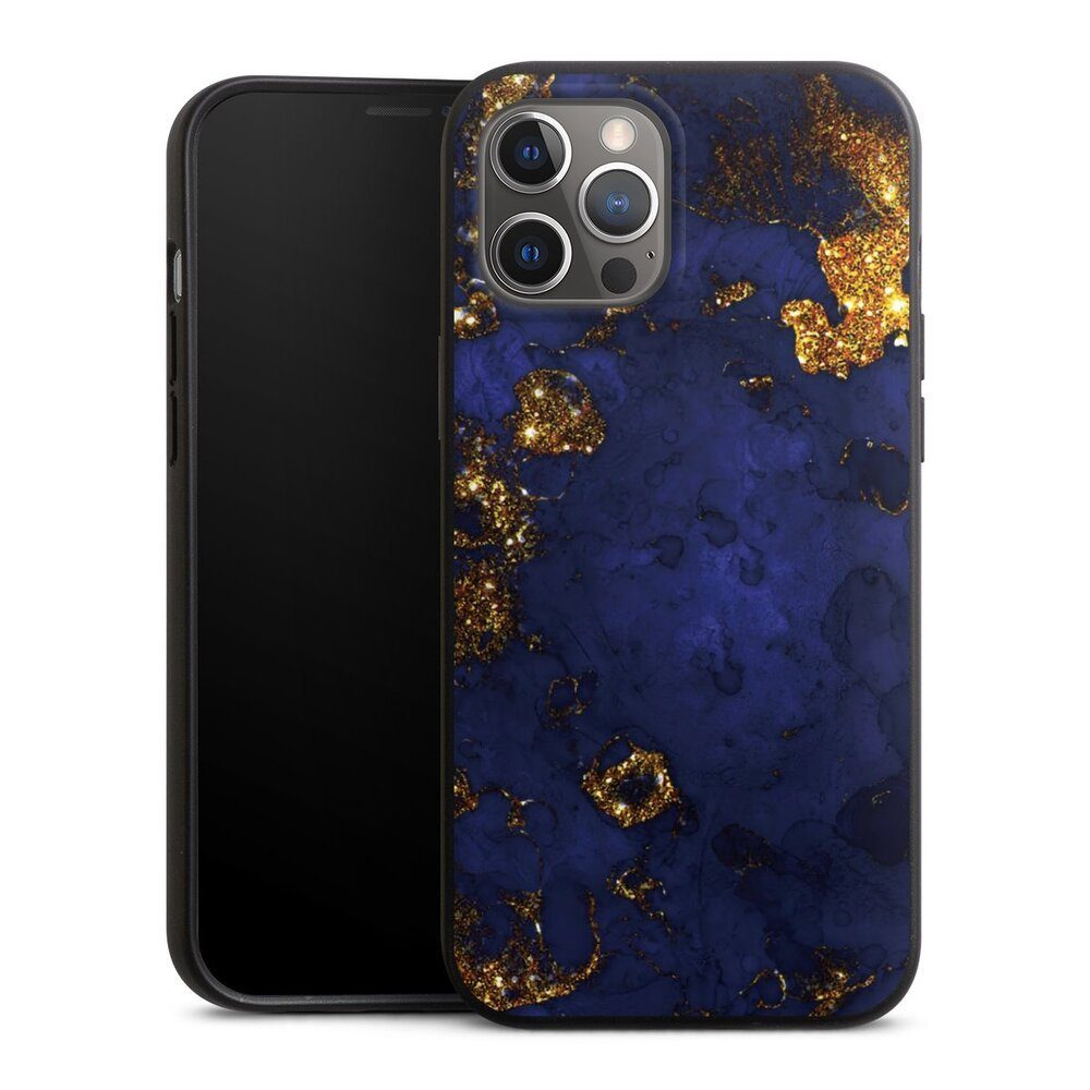 DeinDesign Handyhülle Marmor Gold Utart Blue and Golden Marble Look, Apple iPhone 12 Pro Max Organic Case Bio Hülle Nachhaltige Handyhülle