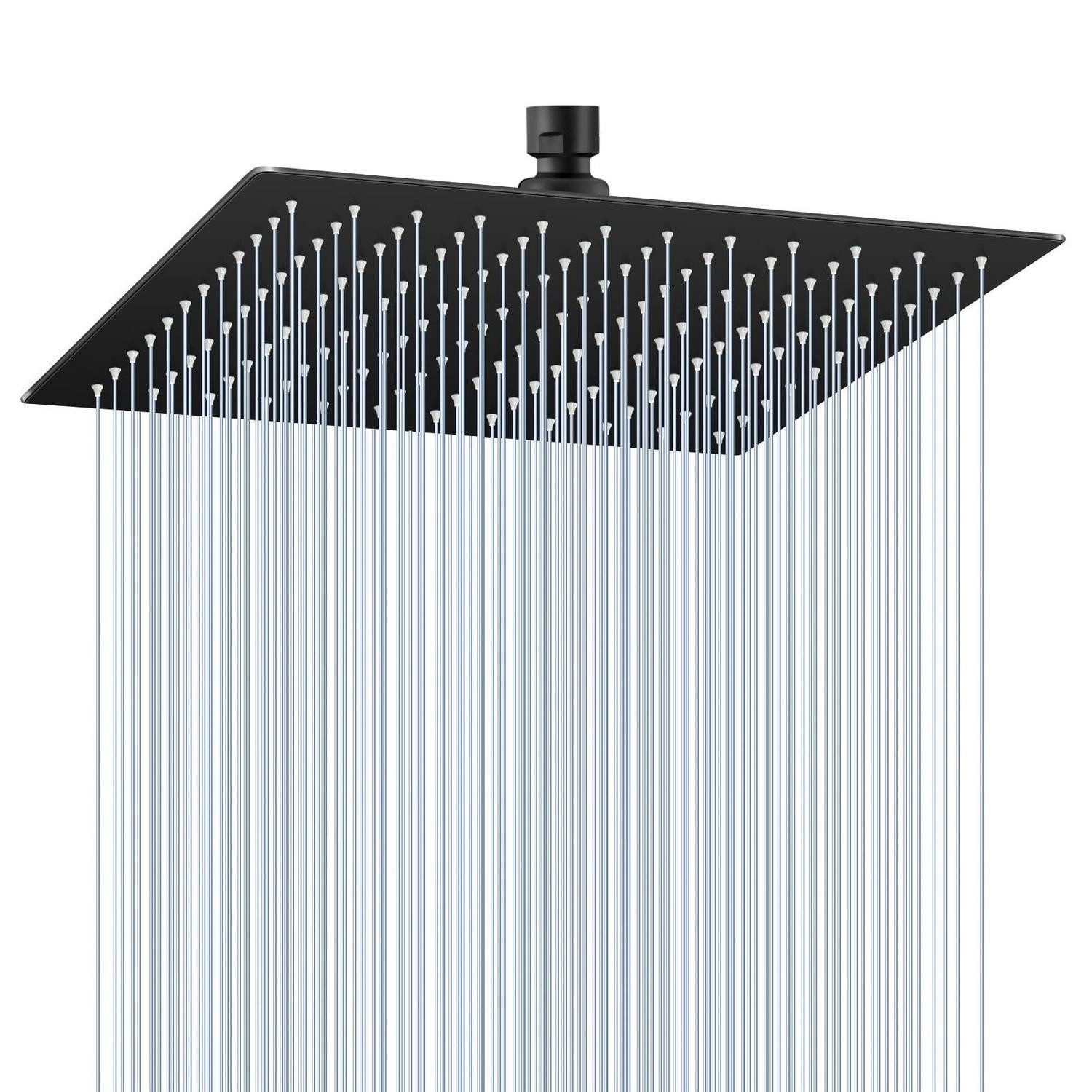 LuxusKollektion Regenduschkopf Duschkopf Regendusche Decke 30CM Schwarz 144 30CM B-mattschwarz