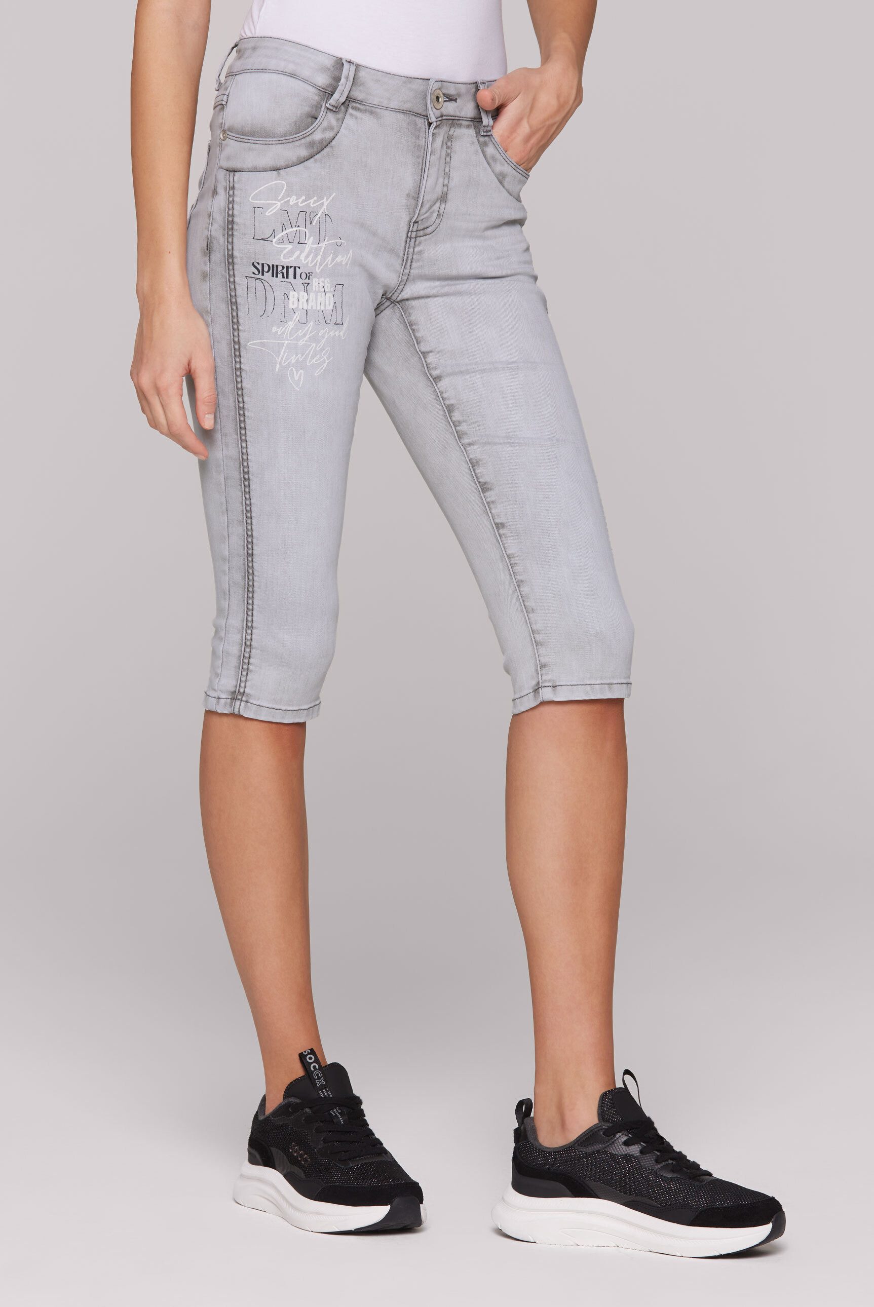 SOCCX Jeansshorts mit normaler Leibhöhe