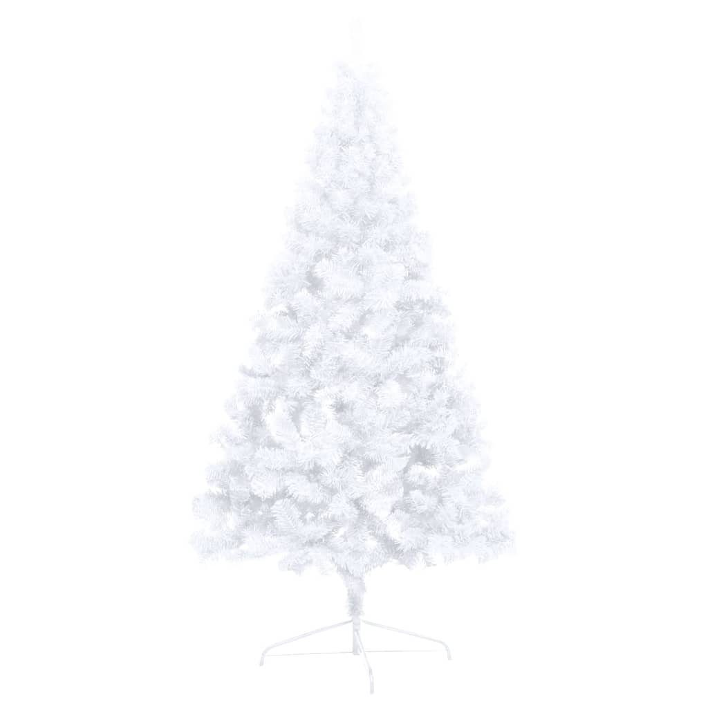 Weihnachtsbaum Halb-Weihnachtsbaum Künstlicher 120 PVC Künstlicher mit Weiß Ständer furnicato cm