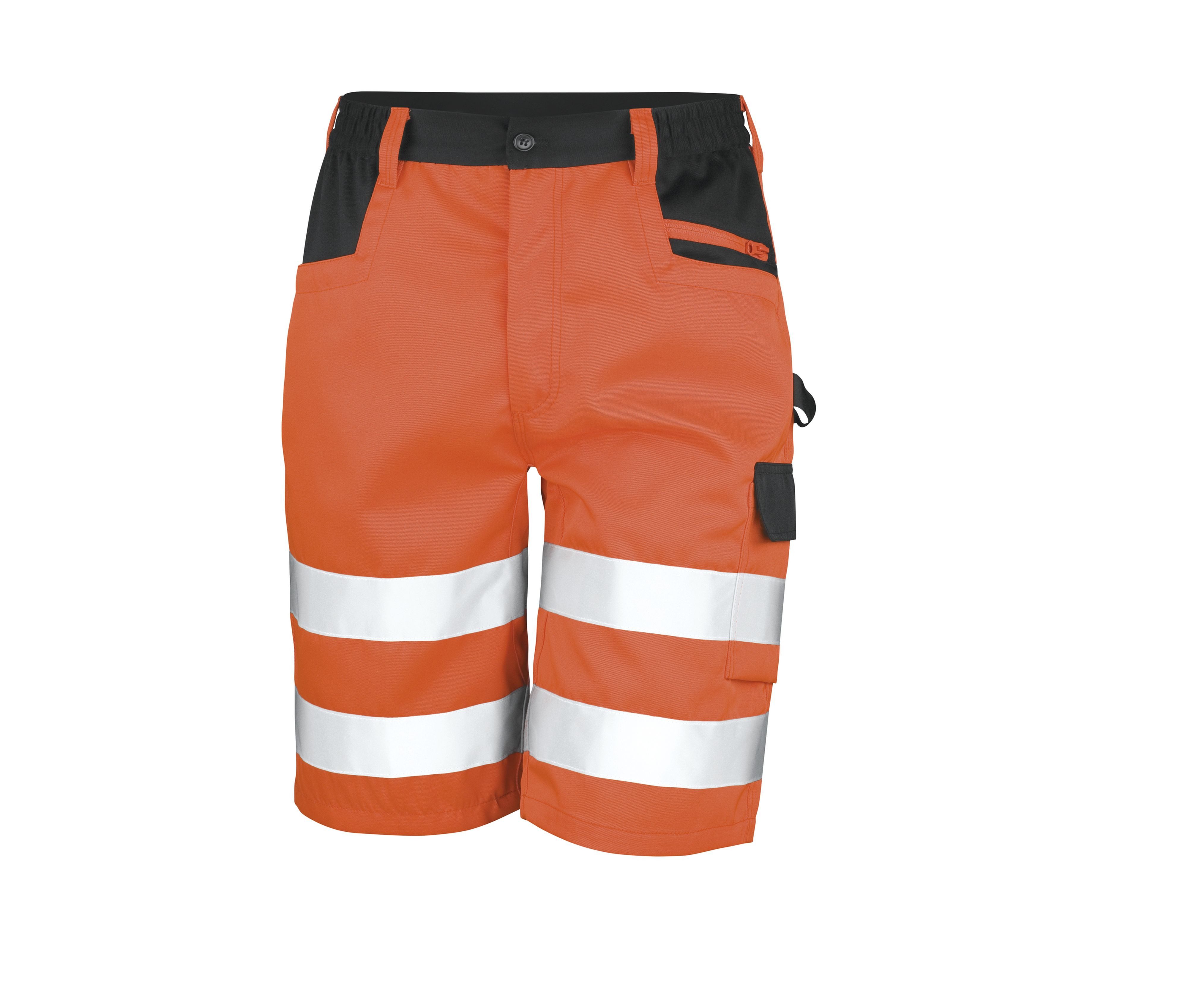 Result Arbeitsshorts Warnschutz Shorts mit Reflex & Cargo-Taschen