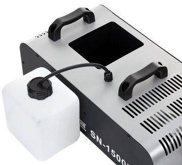 Showlite Discolicht SN-1500D DMX Nebelmaschine inkl. Nebelfluid, Set inkl. 1 L Fluid, Die ideale Nebelmaschine zur Festinstallation