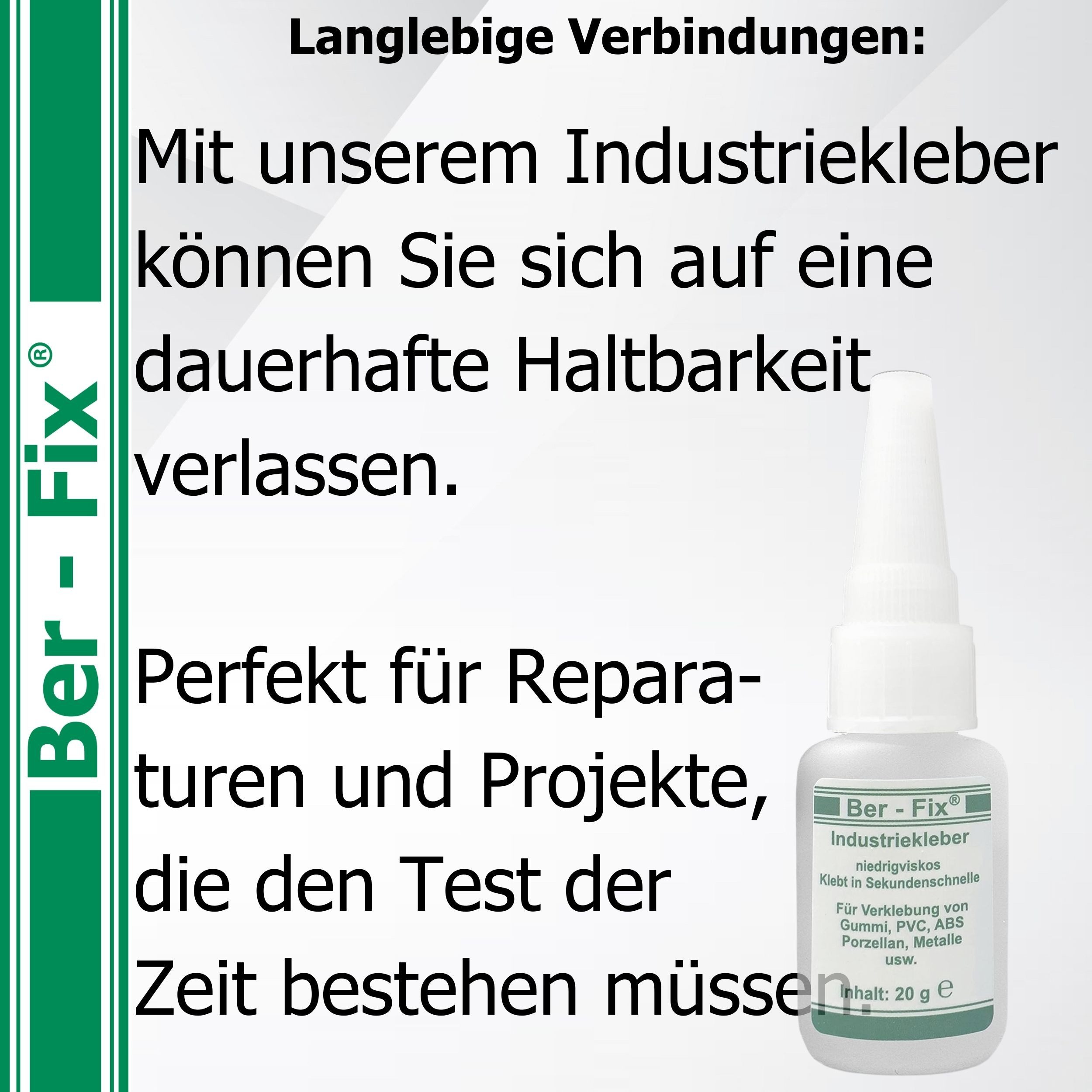Ber-Fix Sekundenkleber Industriekleber BFX-11000 niedrigviskos, (Packung), kapillar, transparent aushärtend – Bild 4 von 5