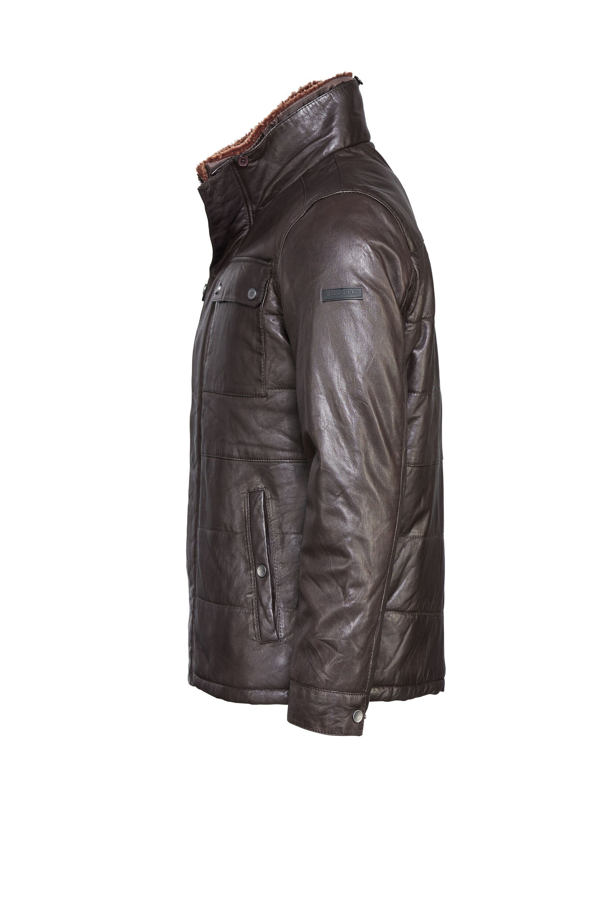 bugatti Lederjacke BUMARCELLO (1-St) mit weichem Stehkragen