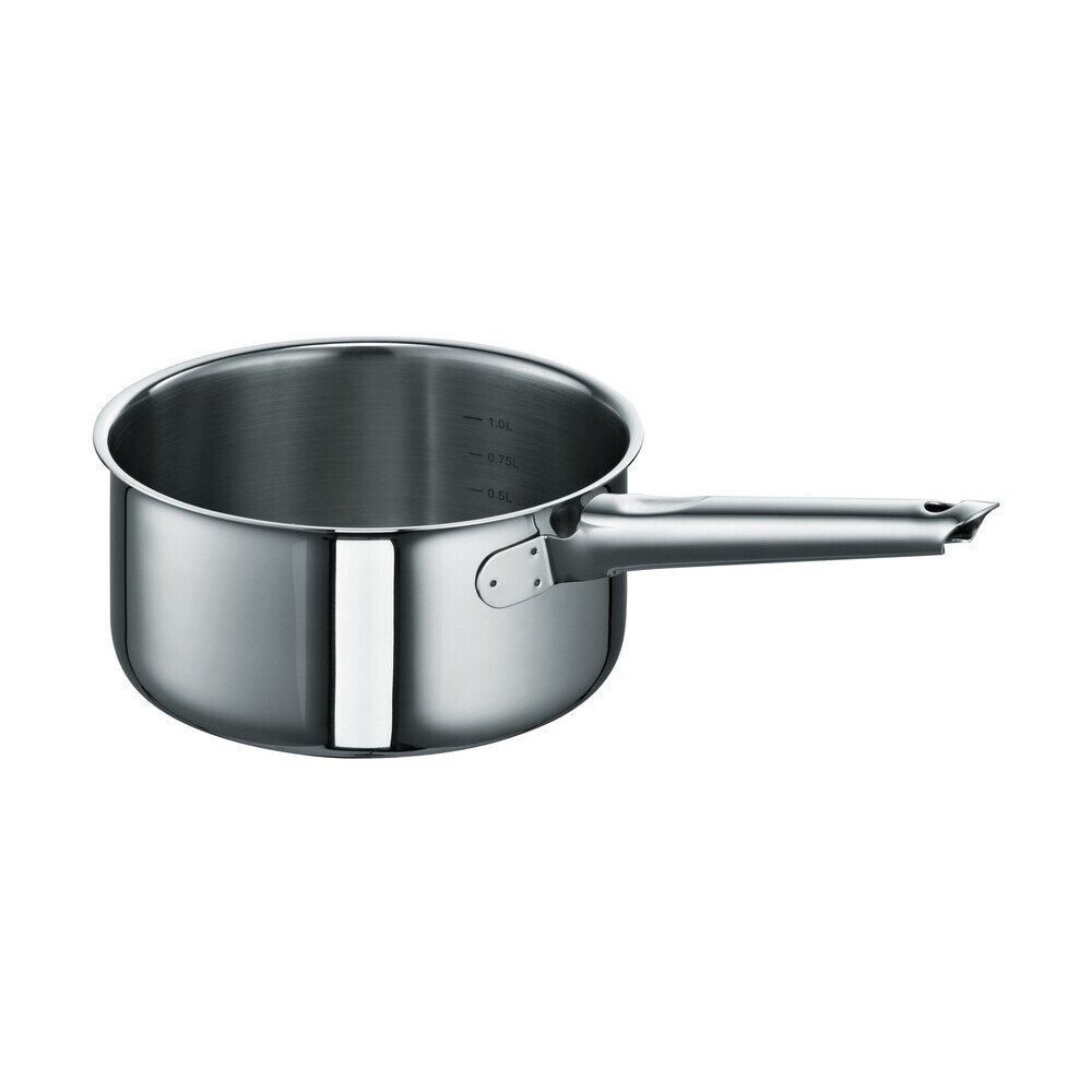 SCHULTE-UFER Bräter Stieltopf 16 cm Romana i, Edelstahl 18-10, 1,4l, Edelstahl, spülmaschinenfest, Induktion, alle Herdarten