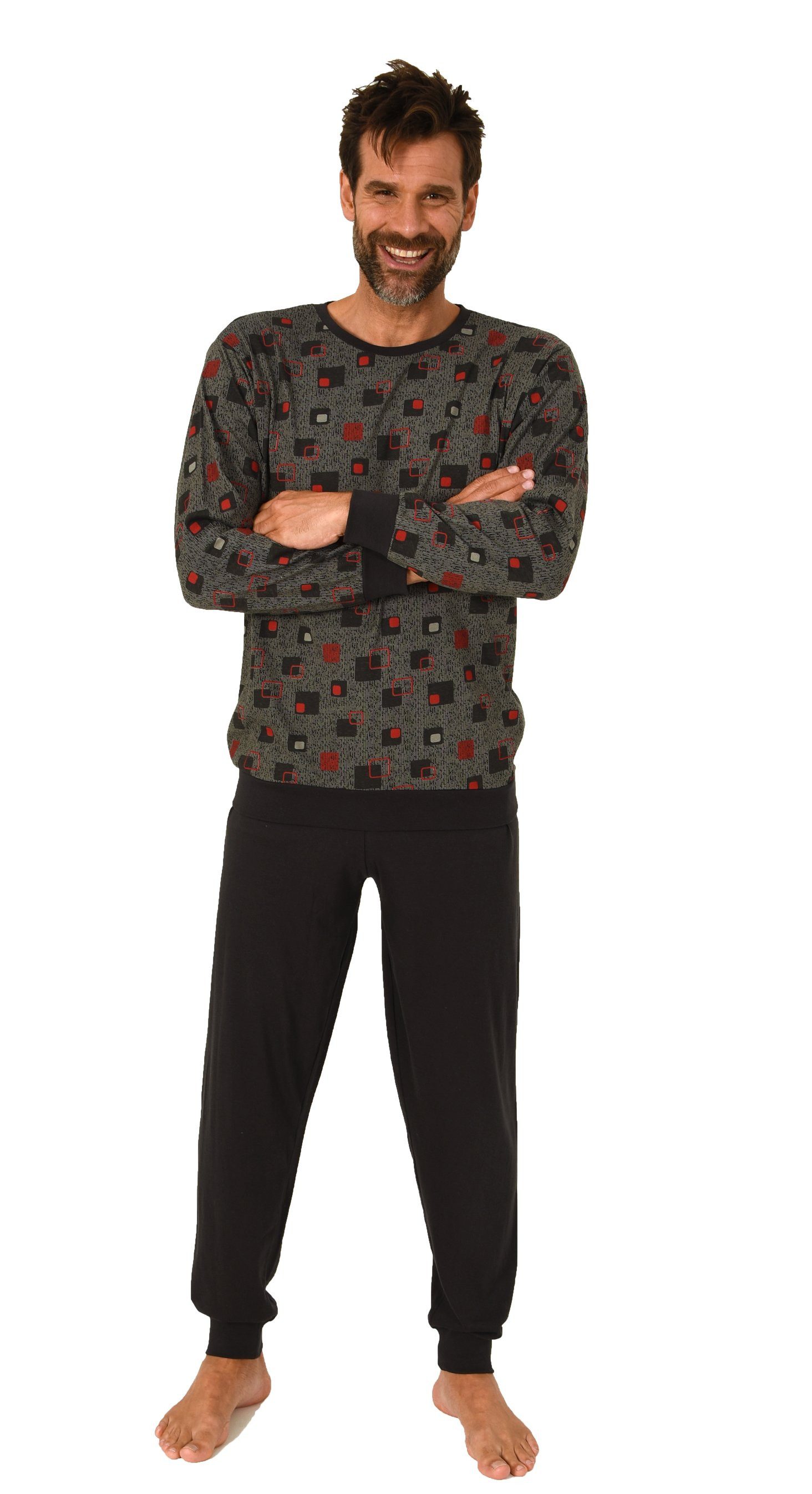 Normann Pyjama Normann Herren langarm Schlafanzug günstig online kaufen