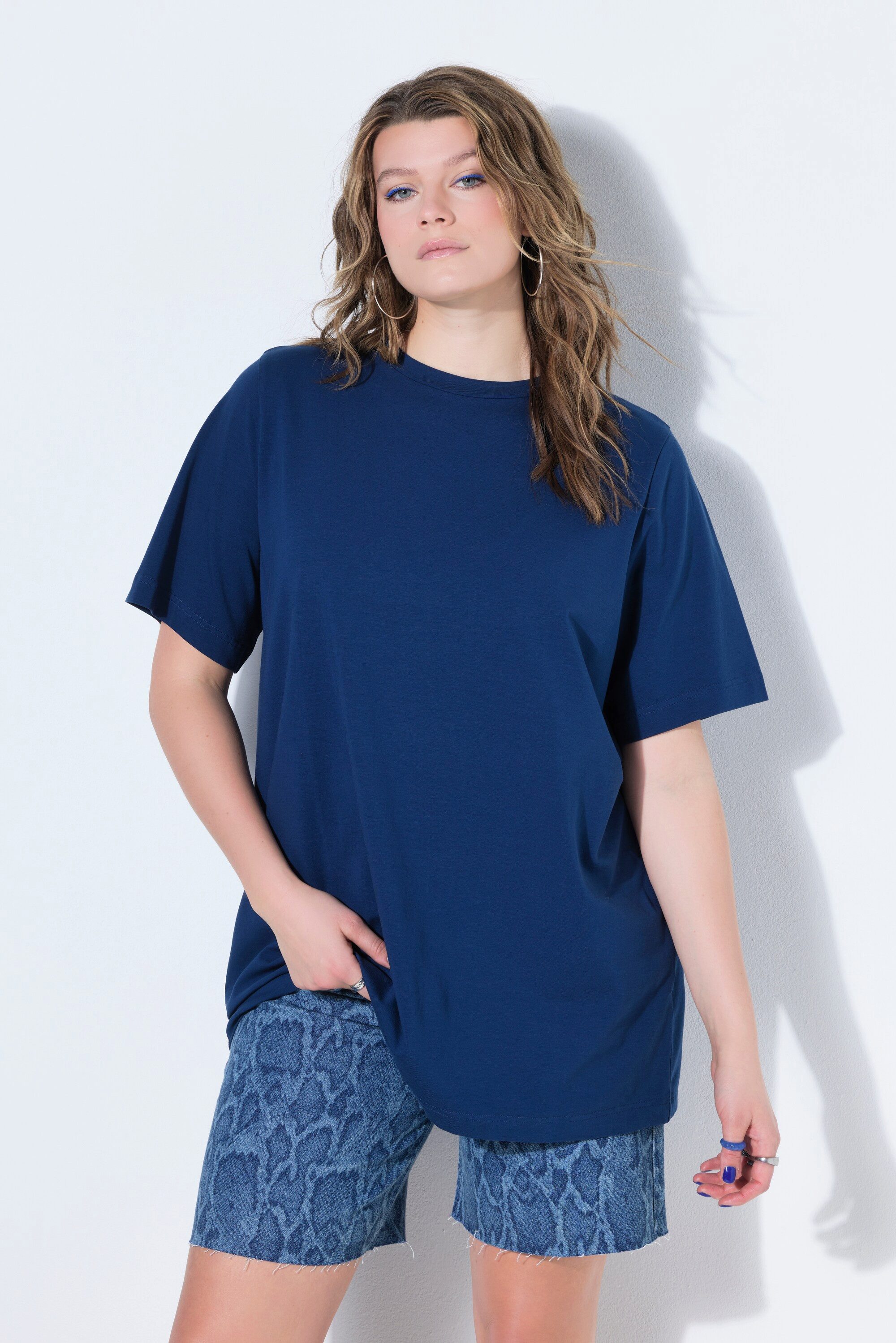 Studio Untold Longshirt Longshirt langer Classic Shape Halbarm