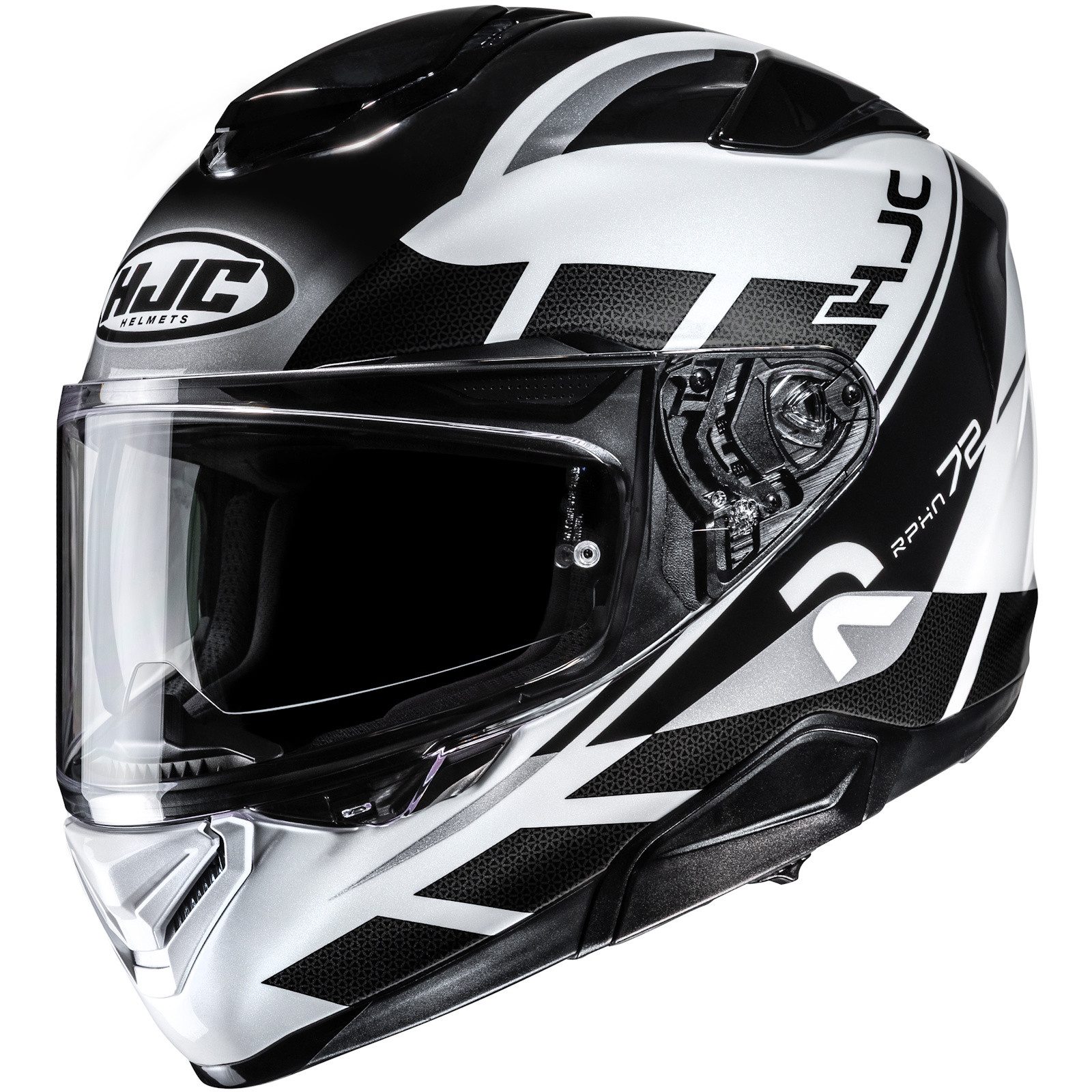 Motorradhelm HJC RPHA 72 Value MC5 Integralhelm Schwarz / Weiss / Silber S