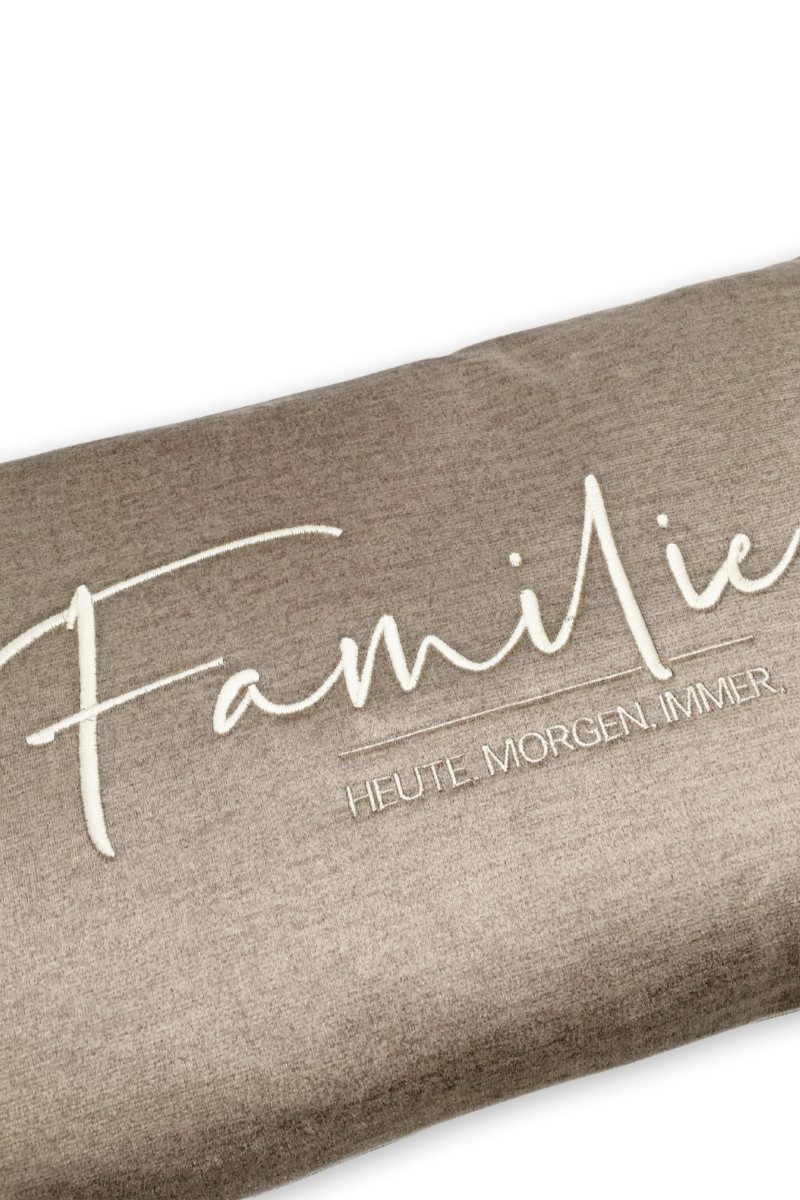 Steen Design Kissenhüllen Kissenhülle - FAMILIE - grau