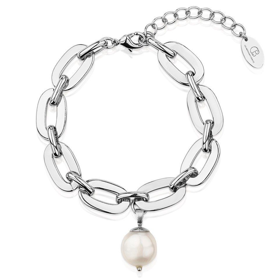 Célia von Barchewitz Gliederarmband "RISHI" Perlenarmband, Anhänger aus natürlich gewachsener Perle in barocker Form austauschbar