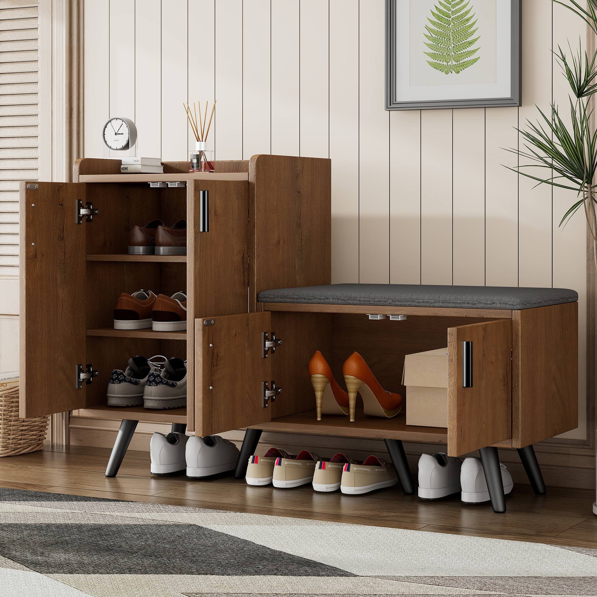 KLAM HOME Schuhbank Schuhschrank Schuhregal mit günstig online kaufen