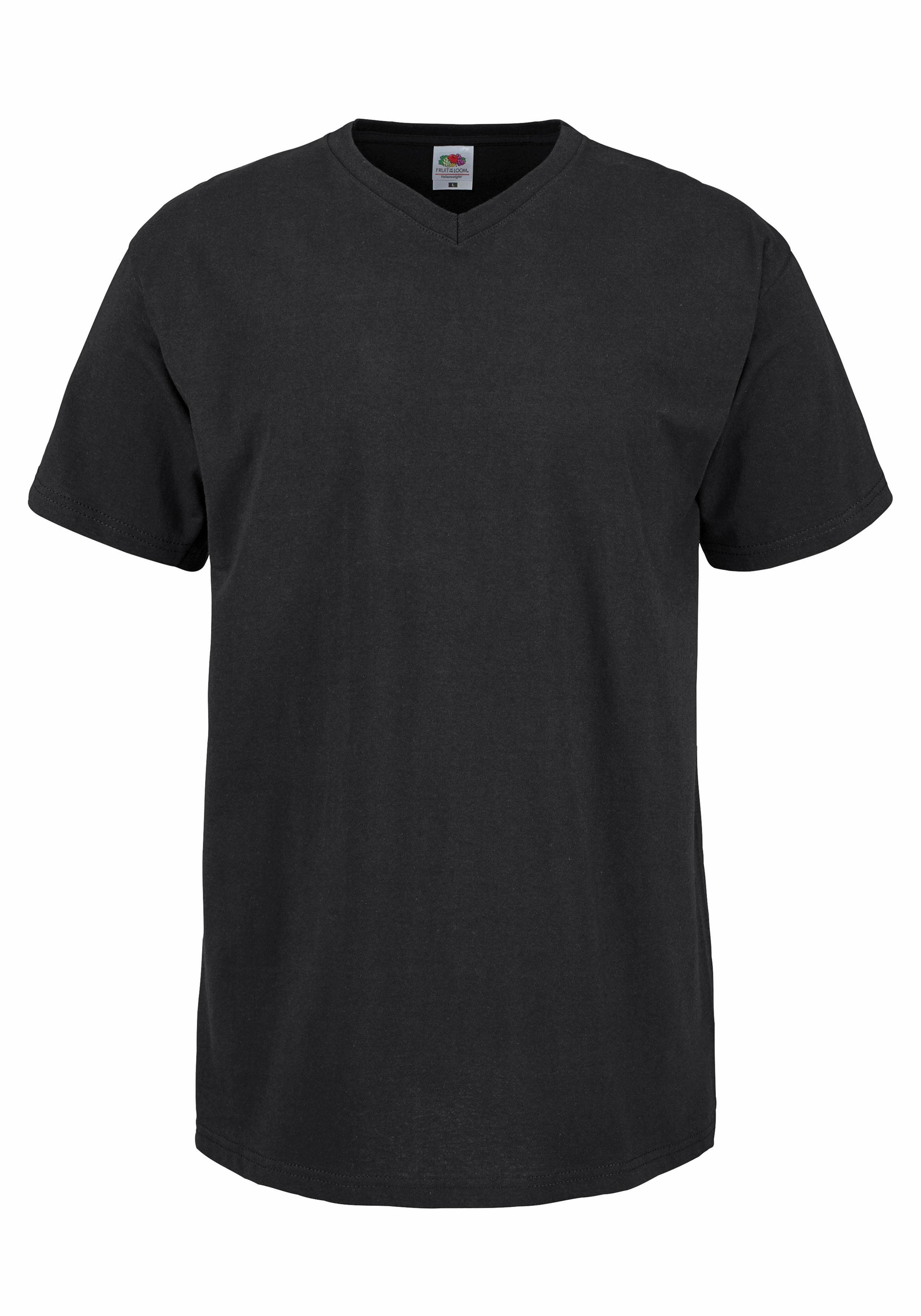 Fruit of the Loom T-Shirt (Packung, 2-tlg) mit V-Ausschnitt