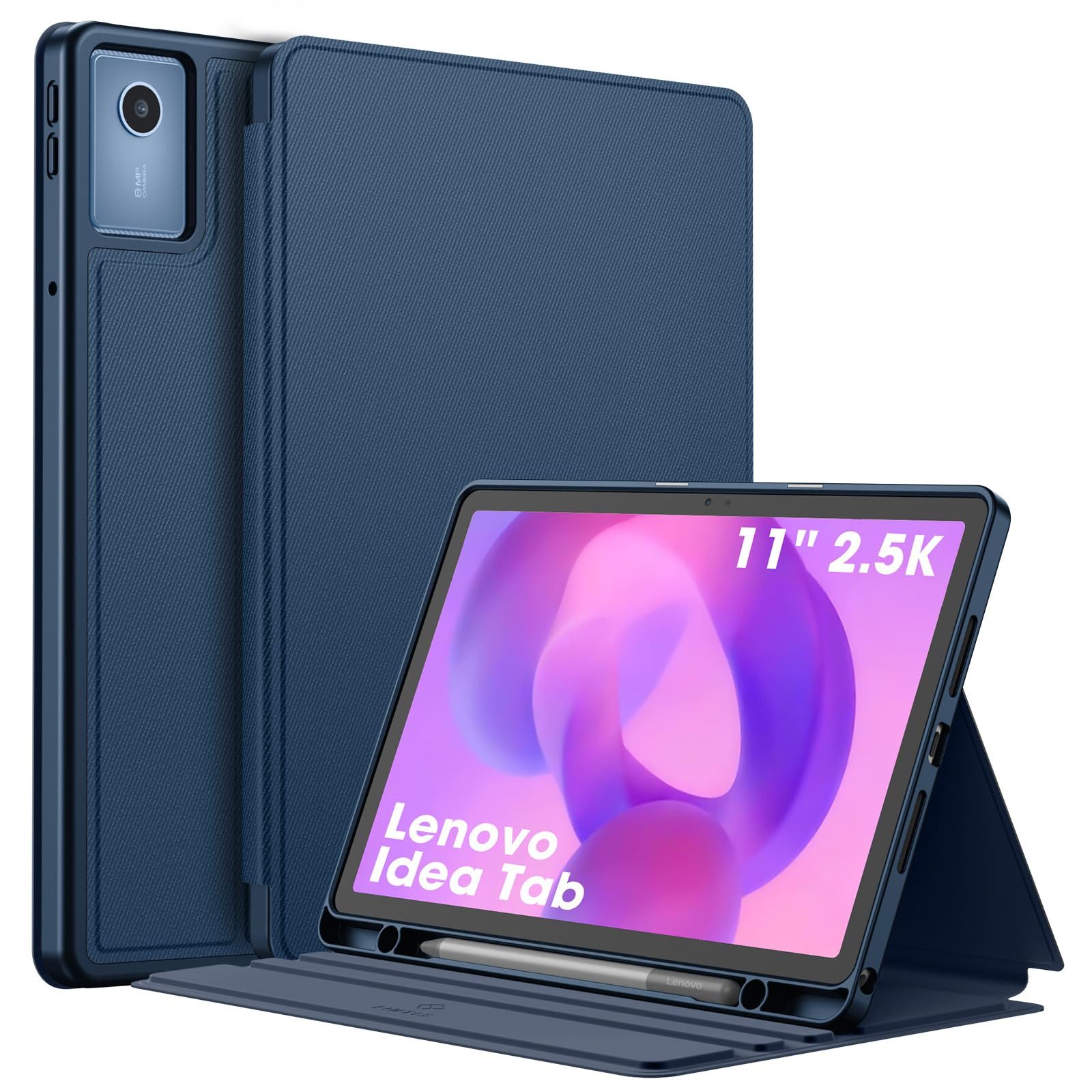 Fintie Tablet-Hülle mit Stifthalter für Lenovo Idea Tab 11 Zoll 2025 (TB-336ZU/ TB-336FU), Slim TPU Folio Hülle mit Auto Schlaf/Wach Funktion und Standfunktion