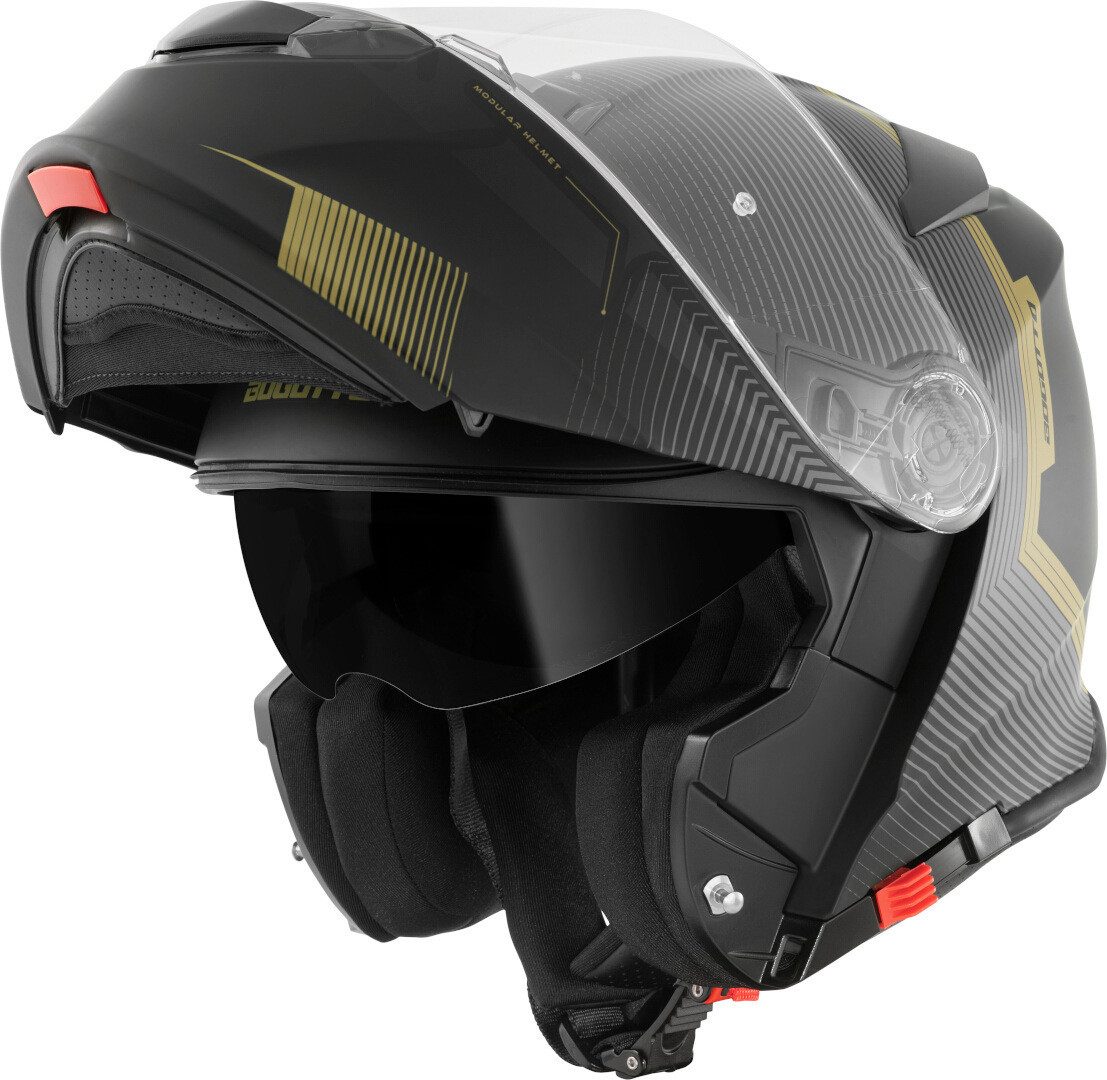 Bogotto Motorradhelm H271 Wayke Klapphelm, integriertes Sonnenvisier