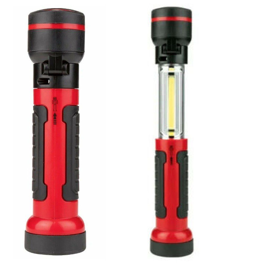 Parkside LED Arbeitsleuchte LED-Teleskop Arbeitsleuchte 2-in-1-Kombileuchte Taschenlampe