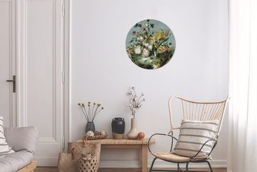 MuchoWow Wandsticker Blumen - Alte Meister - Barock (1 St), Tapetenkreis für Kinderzimmer, Tapetenaufkleber, Rund, Wohnzimmer