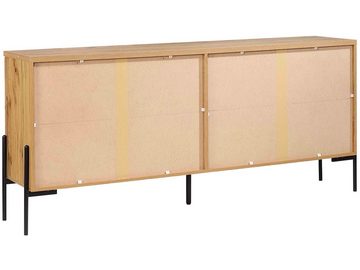 loft24 Sideboard Cesar, Anrichte mit 4 Türen, Push-to-open-Funktion, Metallgestell, Breite 178 cm