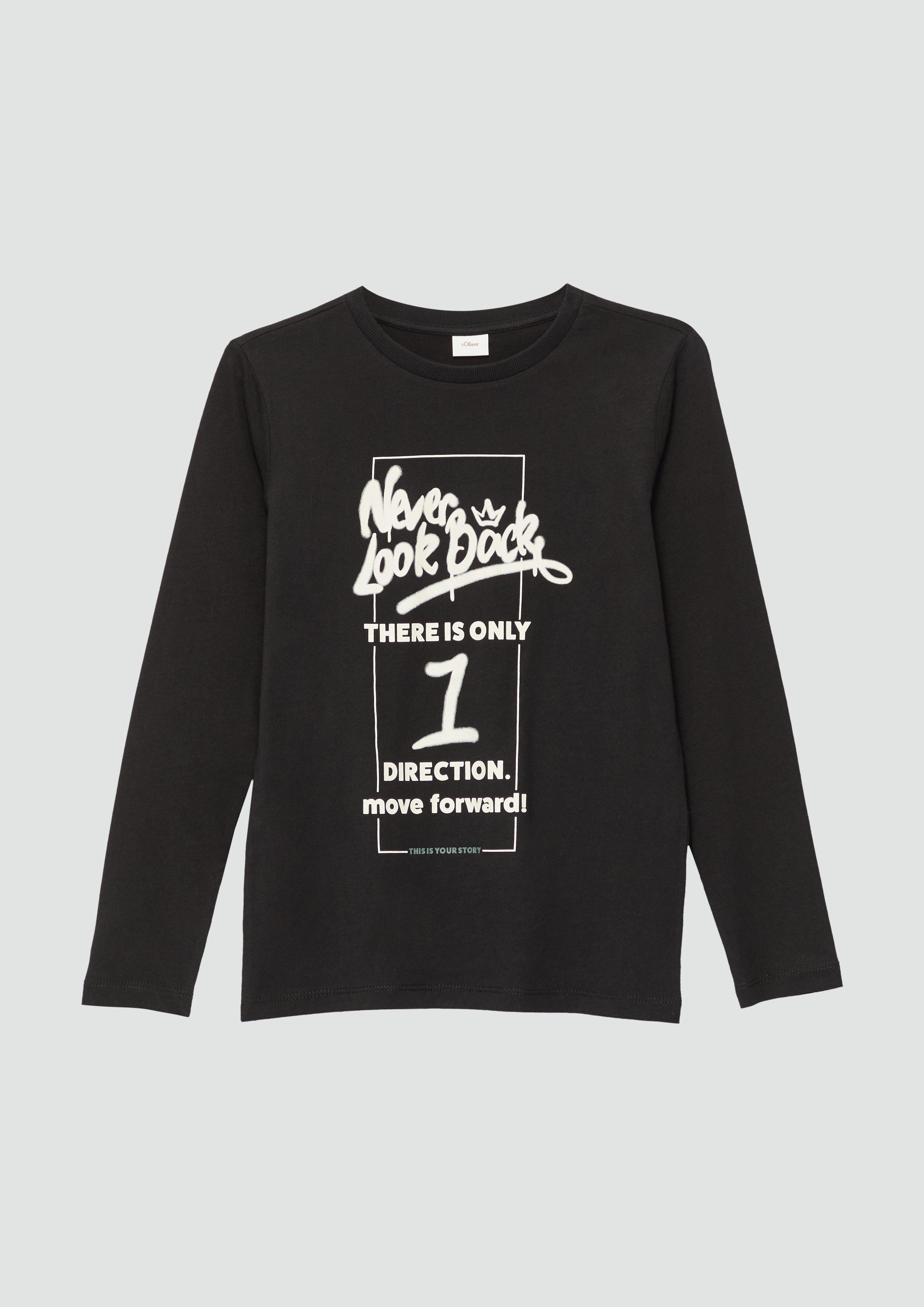 Langarmshirt Langarmshirt mit Schriftprint