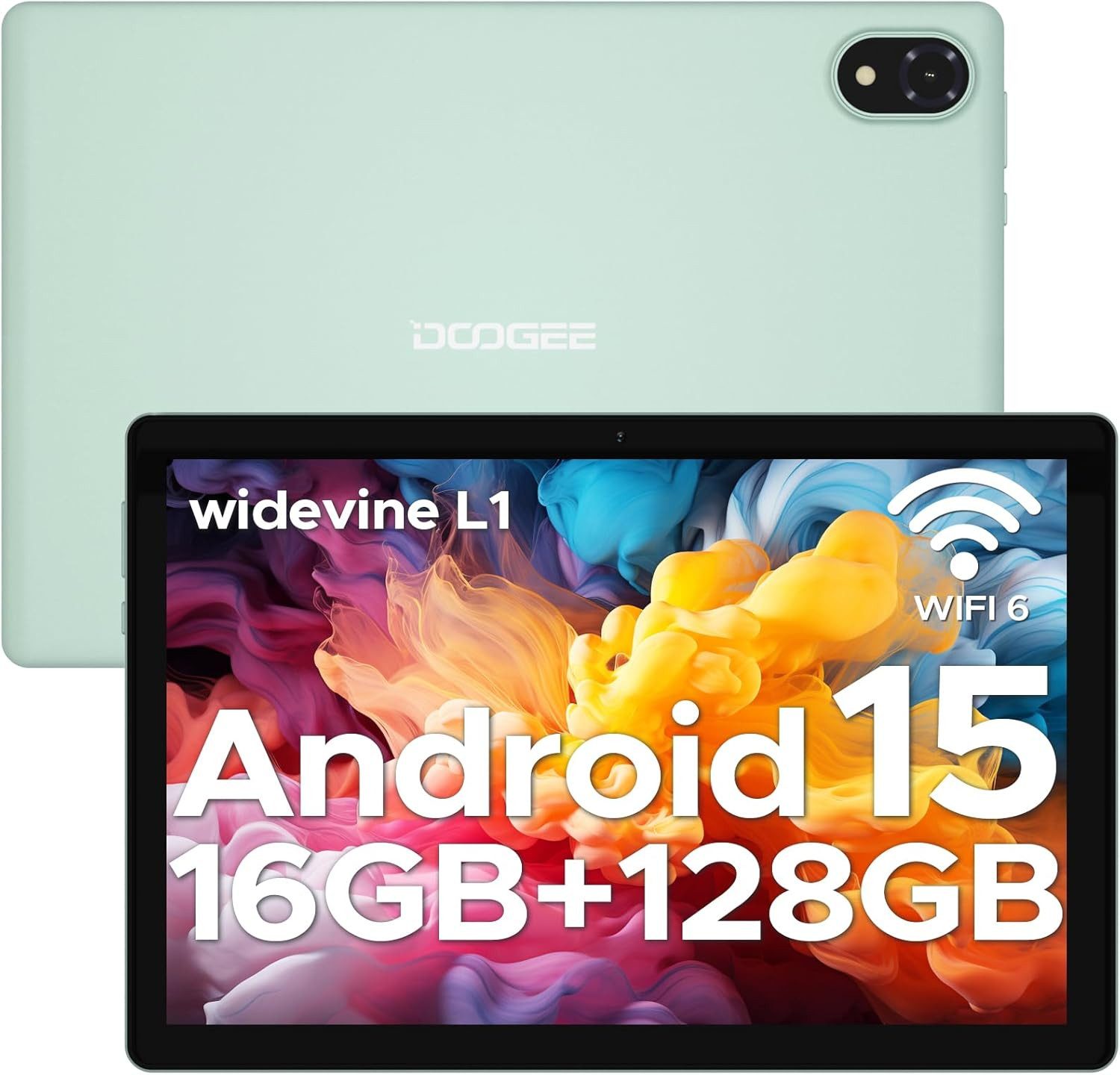 DOOGEE U10 Android 15 WiFi Tablet (10.1", 128 GB, Android 15, 10.1" IPS HD, 128GB/2TB, Widevine L1, WiFi 6/BT5.0/OTG)
