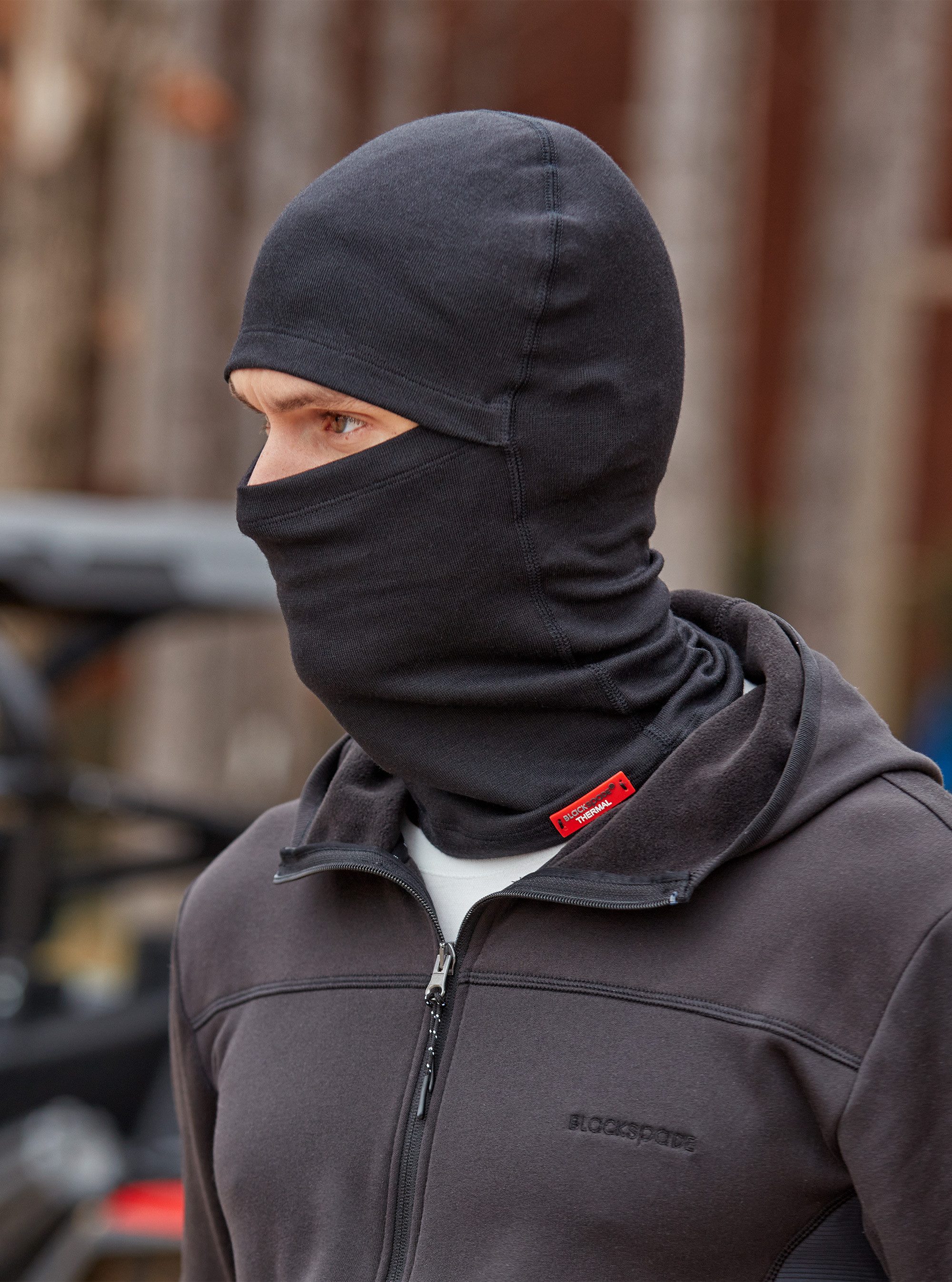 BlackSpade Baskenmütze Thermische Gesichtsmaske 9255 - Schwarz
