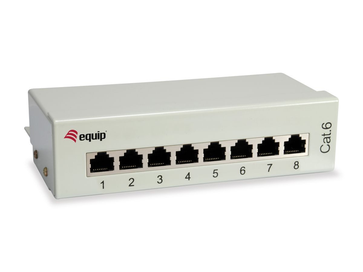 Equip 227369 Equip Patchpanel 8x RJ45 Cat6 10" Tischgehäuse Netzwerk-Patch-Panel