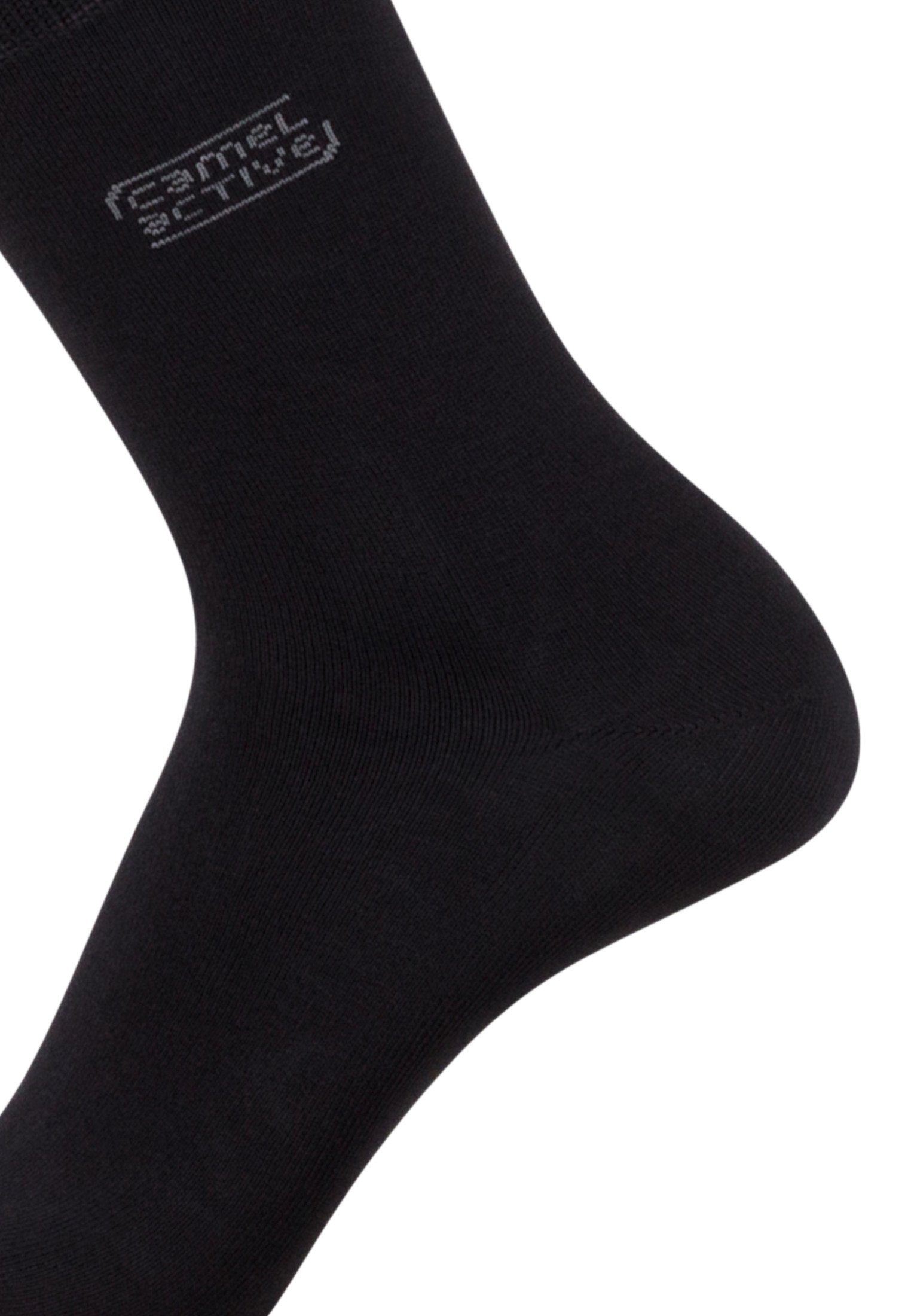 camel active Freizeitsocken aus biologischer Baumwolle – Schwarz, Grau und Blau (6-Paar, 6 Paar) Logoprägung