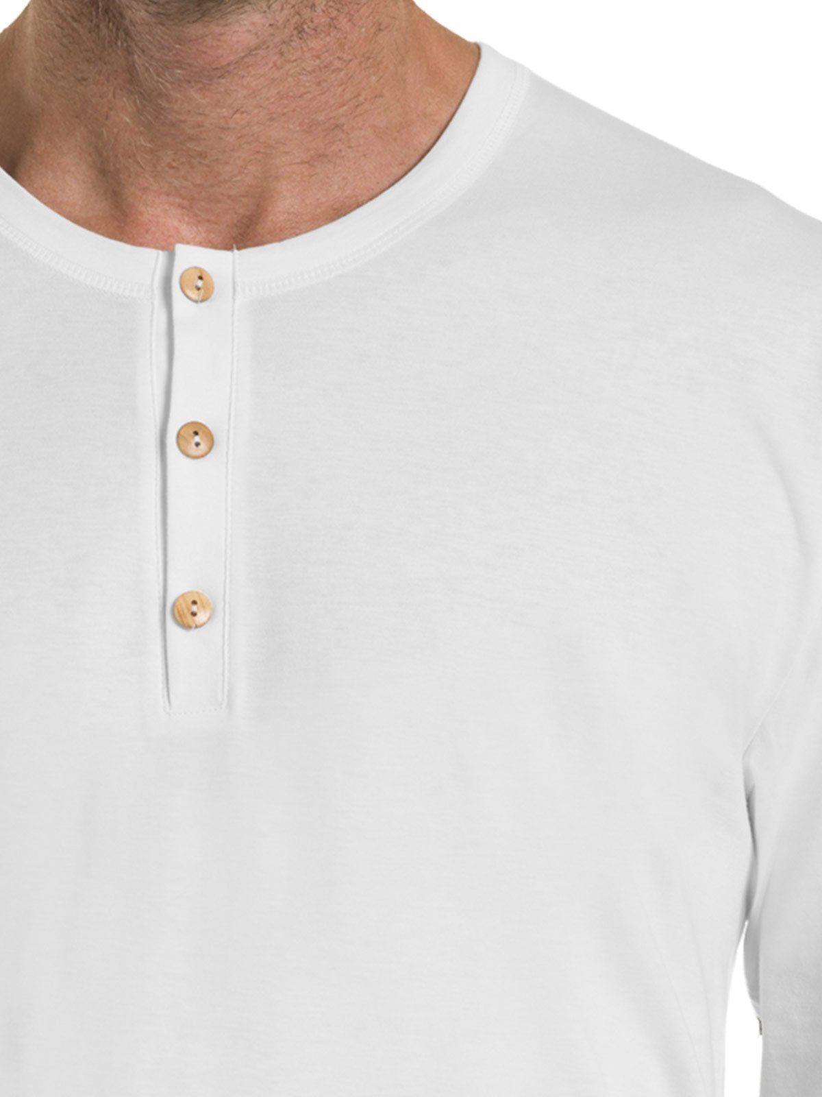 Sparpack langarm KUMPF Cotton Markenqualität Unterziehshirt weiss hohe Herren 2er Bio 2-St) (Spar-Set, Shirt