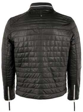 Redpoint Lederjacke Steph Echtleder Herren Lederjacke Steppjacke Lammnappa schwarz