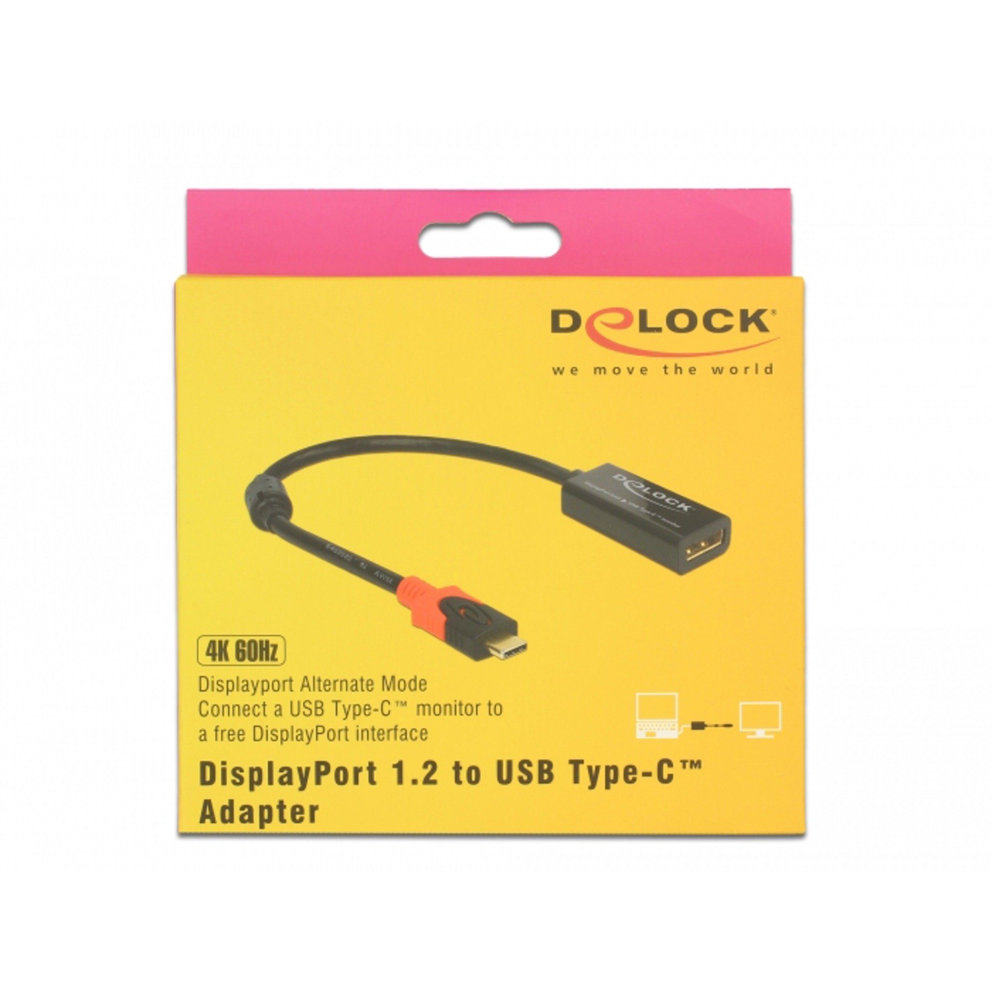 Delock DeLOCK USB Adapter, USB-C Stecker > DisplayPort Computer-Kabel