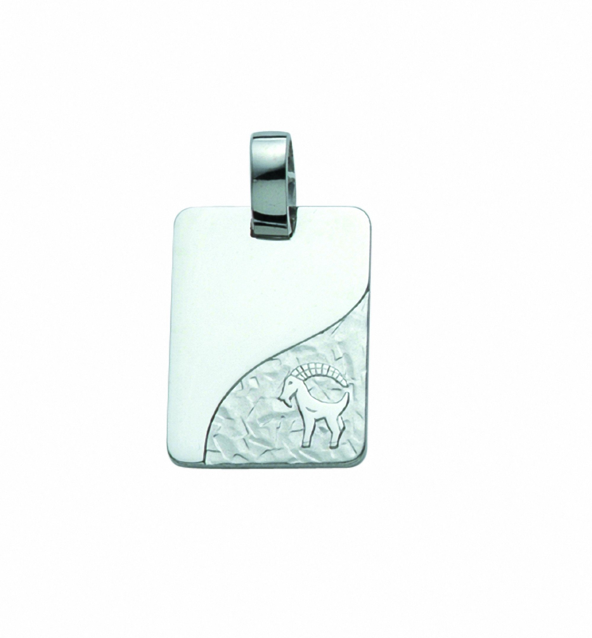 Kettenanhänger Damen & Herren 925 Silber Sternzeichen Anhänger Steinbock
