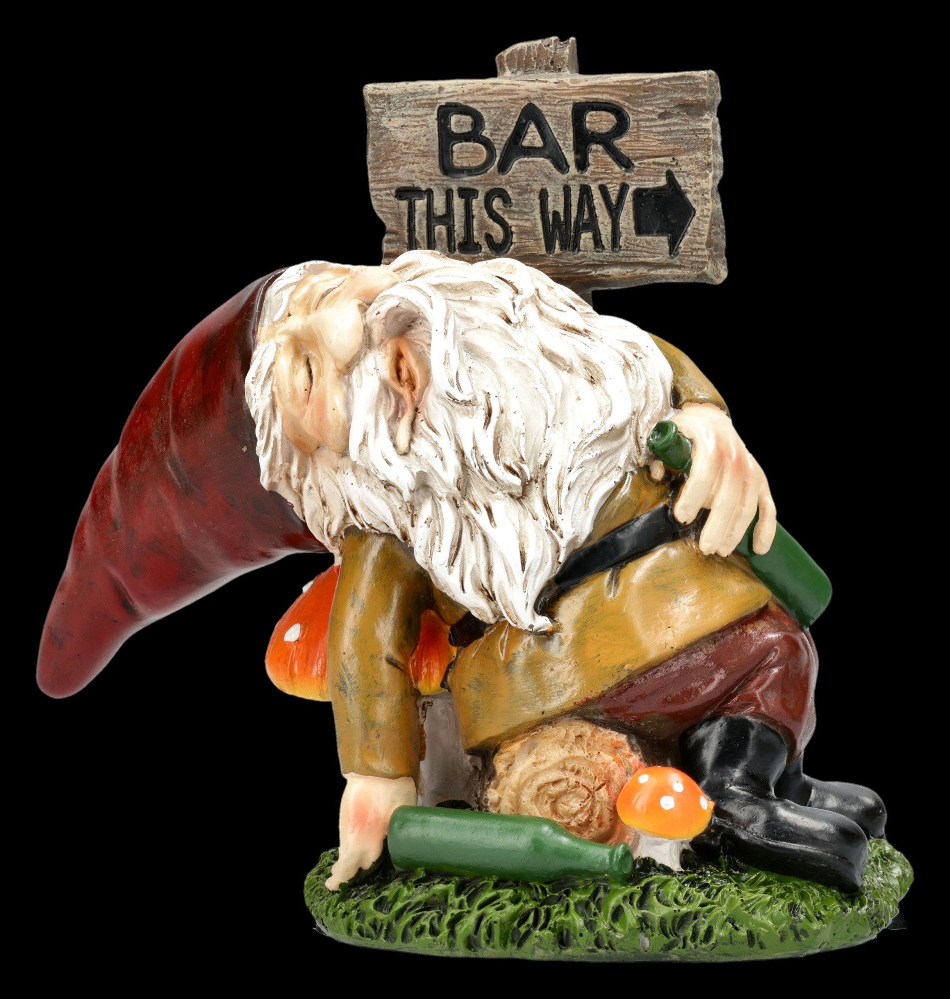 Figuren Shop GmbH Gartenzwerg Gartenzwerge Set – Lustige Figuren Statue 3er Deko Zwerg 15-19 cm