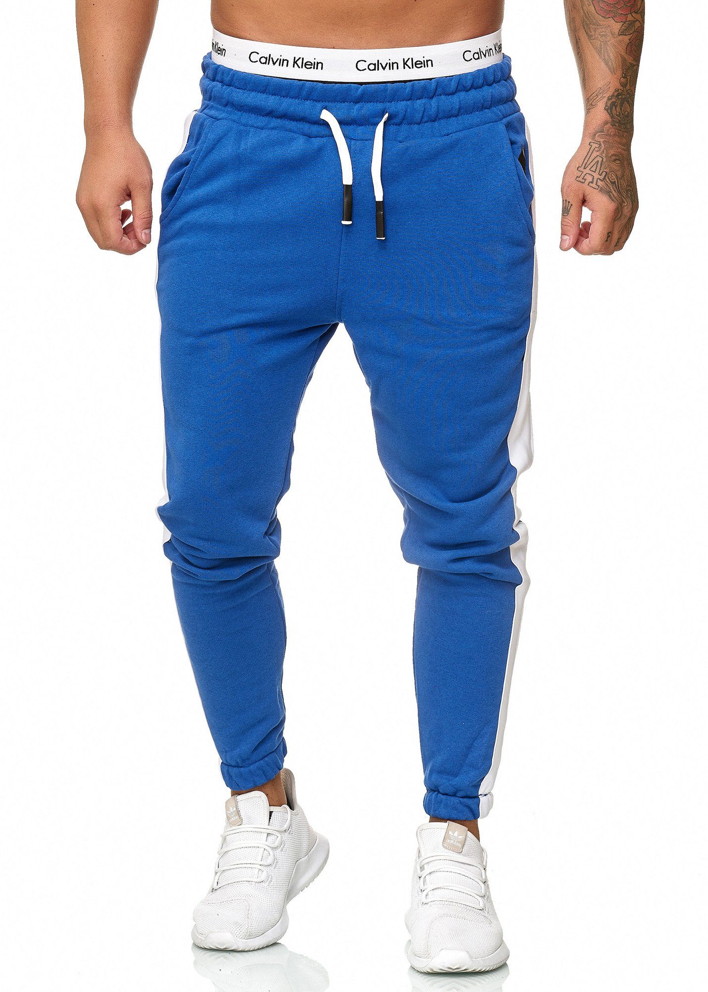 OneRedox Jogginghose 1211C (Sporthose Trainingshose Sweatpants, 1-tlg) Fitness Freizeit Casual Blau