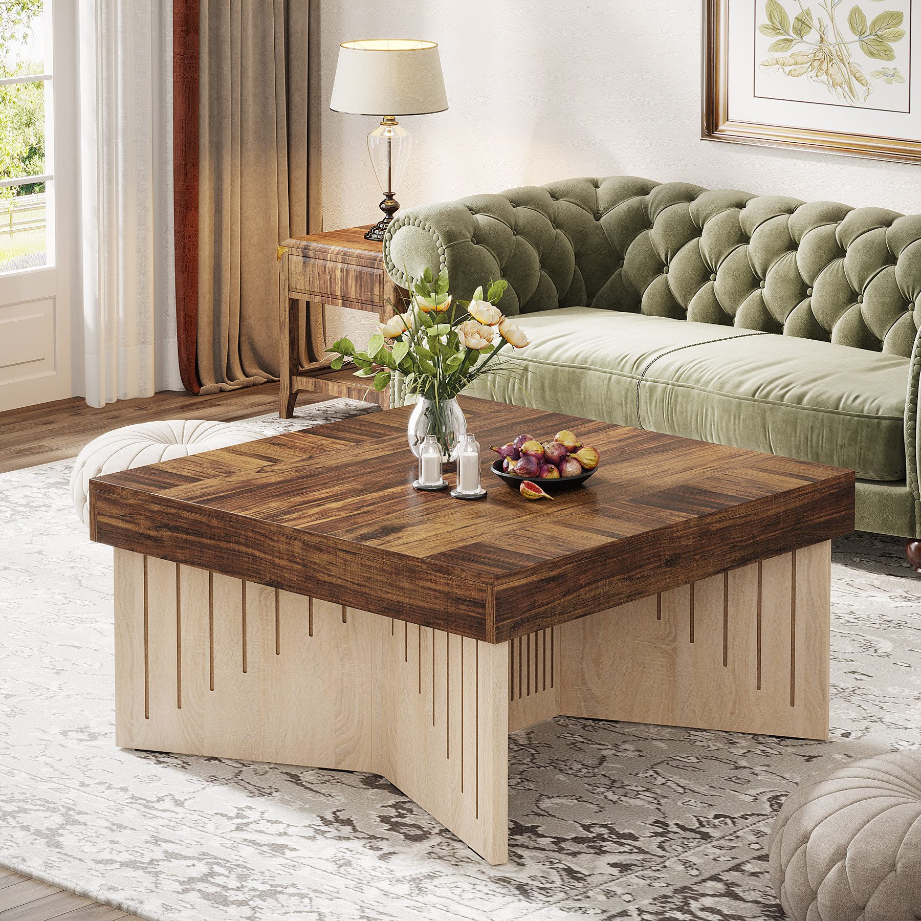 Tribesigns Couchtisch Quadratisch Couchtisch, wohnzimmertisch aus günstig online kaufen