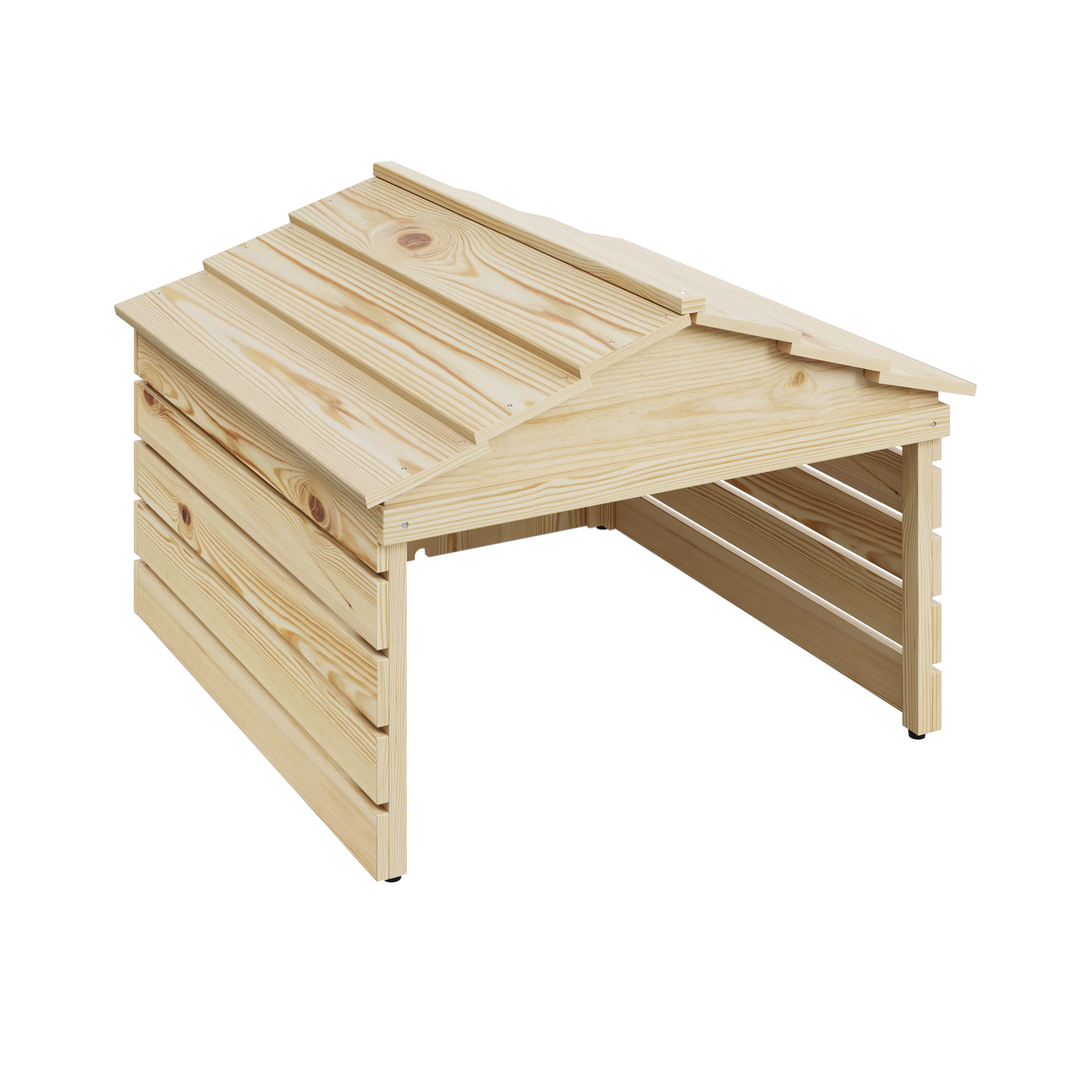 STEELSØN Mähroboter-Garage Nembus, Mähroboterhaus mit abnehmbarem Dach, Holz, natur beige