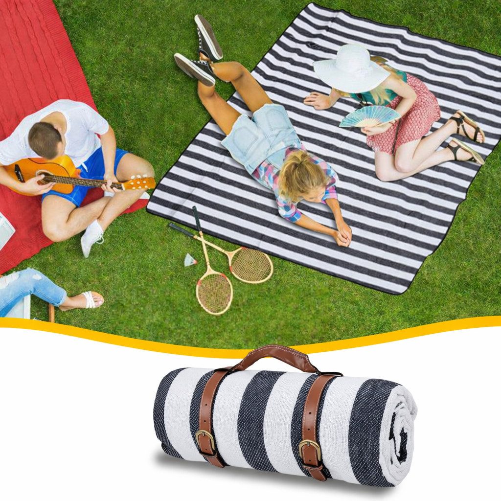 Picknickdecke Picknickdecke Stranddecke Tragbar PEVA Wasserdicht Campingdecke, Clanmacy