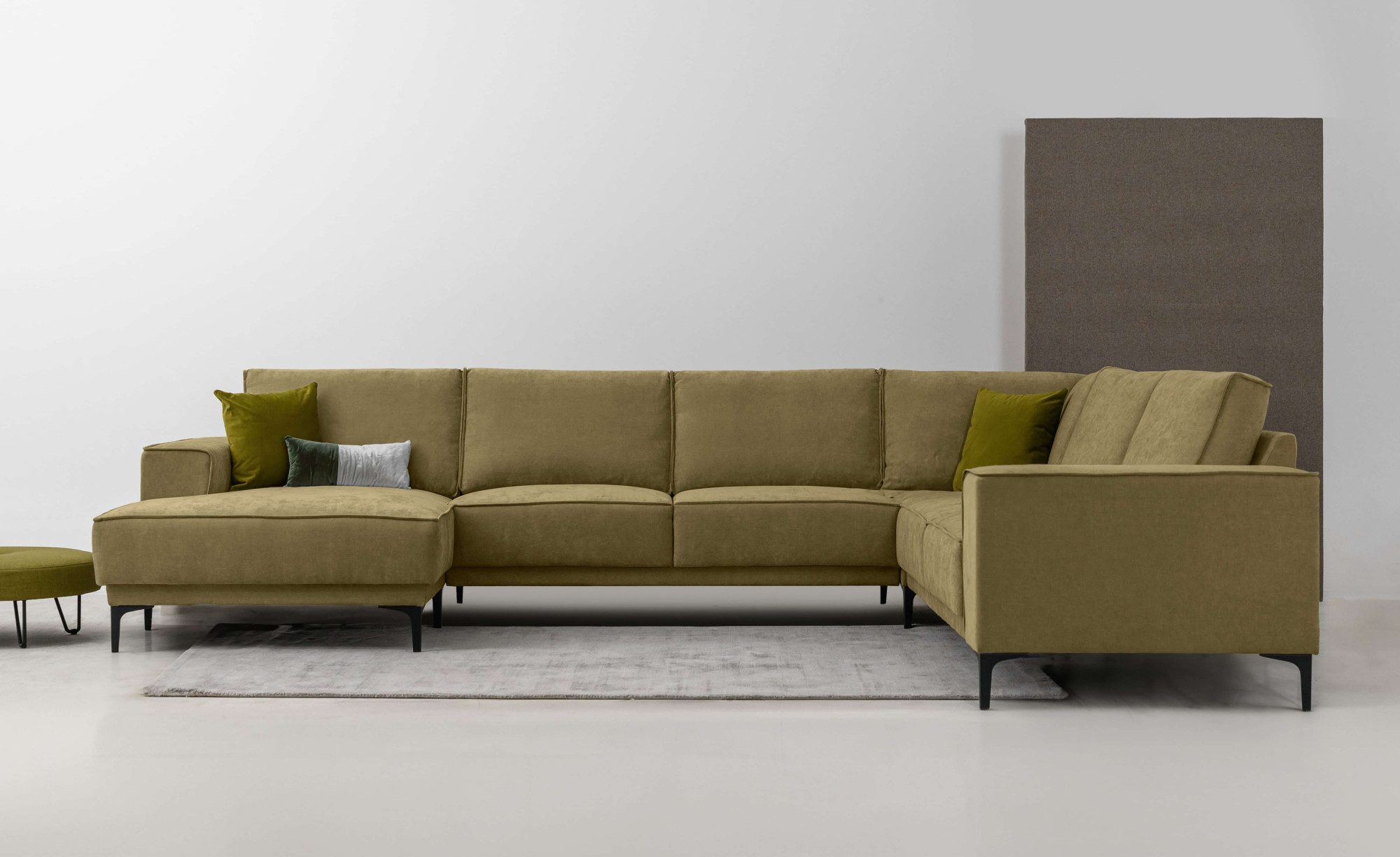 OTTO home Wohnlandschaft OLAND Struktur fein U-Form, XXL, B: 342 cm, Skandi-Design