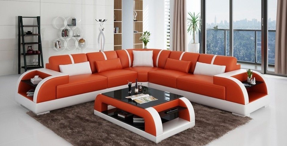 super willkommen JVmoebel Ecksofa Design Eck Made Europe Wohnlandschaft Couch Polster Form, L in Leder Sofa