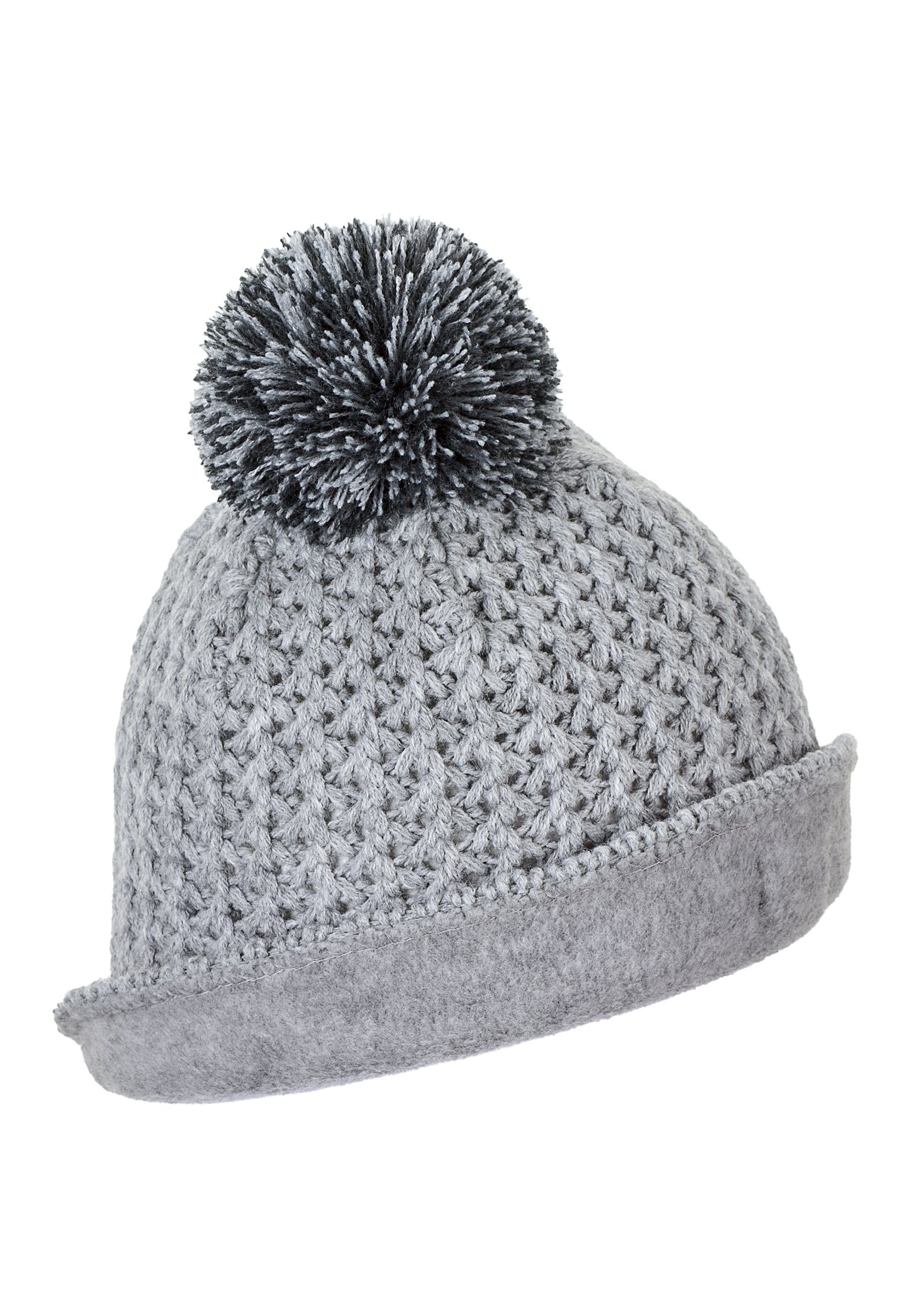 Sterntaler® Strickmütze Strickmütze (1-St) Mütze mit Pompon und coolem Zopf-Muster – Bild 5 von 5