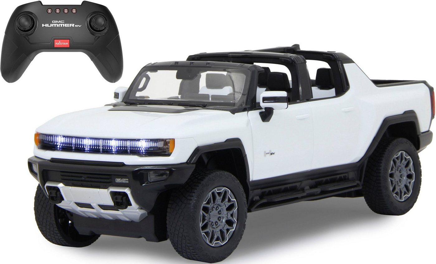 Jamara RC-Auto Deluxe Cars, Hummer EV 1:16, weiß - 2,4 GHz, mit LED-Lichtern