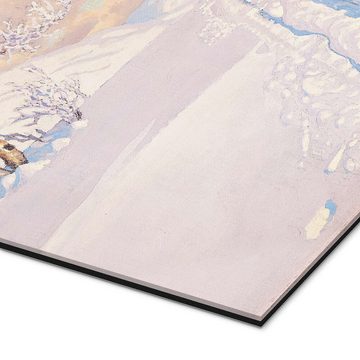 Posterlounge XXL-Wandbild Gustaf Edolf Fjæstad, Winterlandschaft mit Skispuren, Wohnzimmer Natürlichkeit Malerei