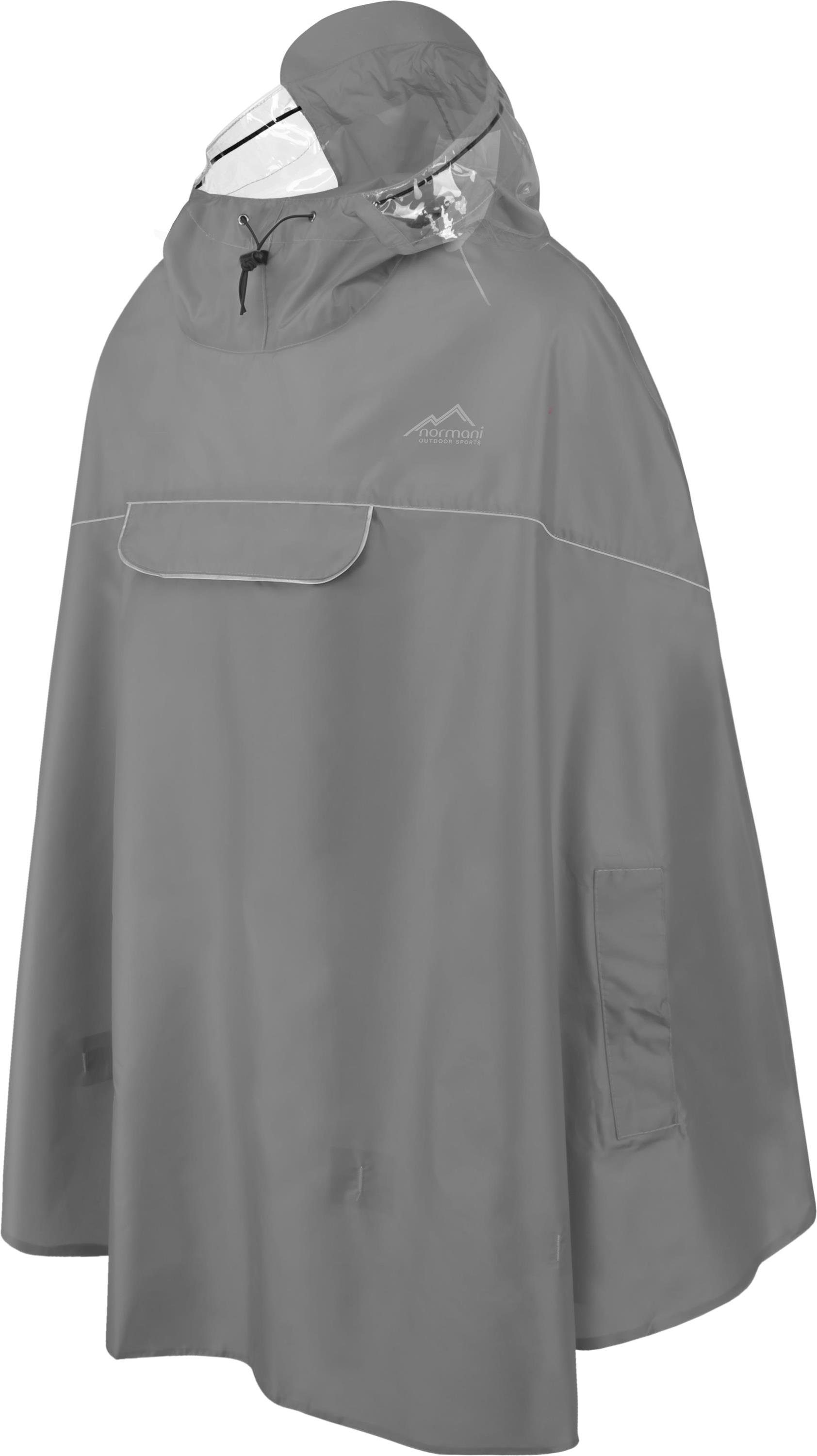 normani Regenponcho Regenponcho Sohra Wasserdichter Fahrradponcho mit Kapuze und Sichtfenster