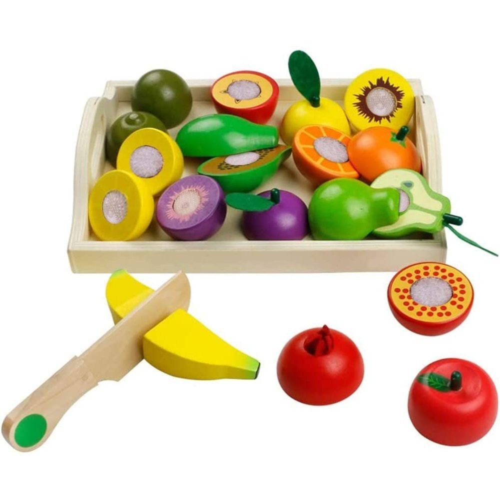 Kaufmannsladen &Kaufladen Zubehör-Lebensmittel Obst & Gemüse Holz Spielküche 