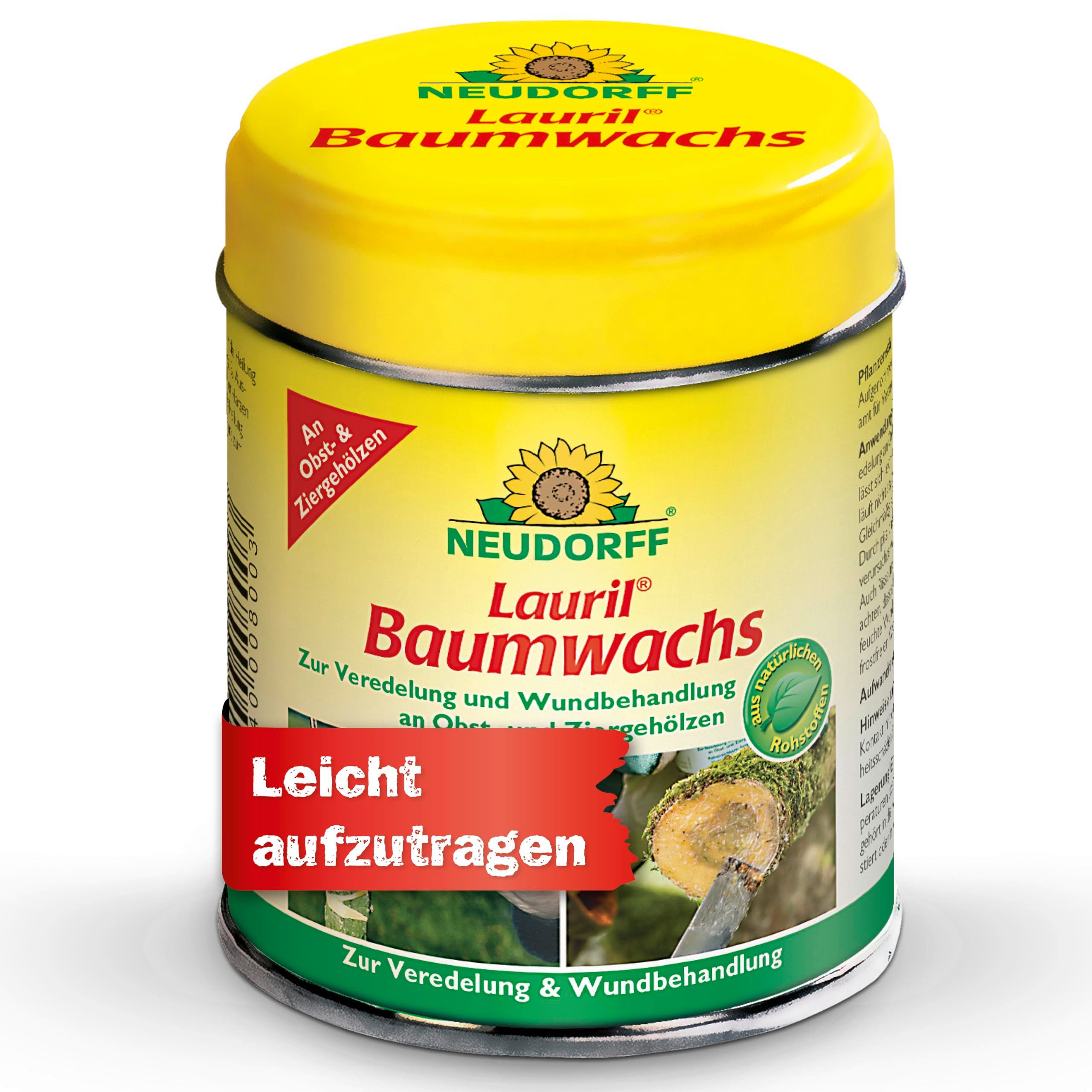 Neudorff Baumwachs Lauril Baumwachs 125 g, 125 g, 1 St., Einzelprodukt, Schützt Baumwunden und fördert die Wundheilung, Elastischer Wundverschluss aus natürlichen Harzen und Wachsen