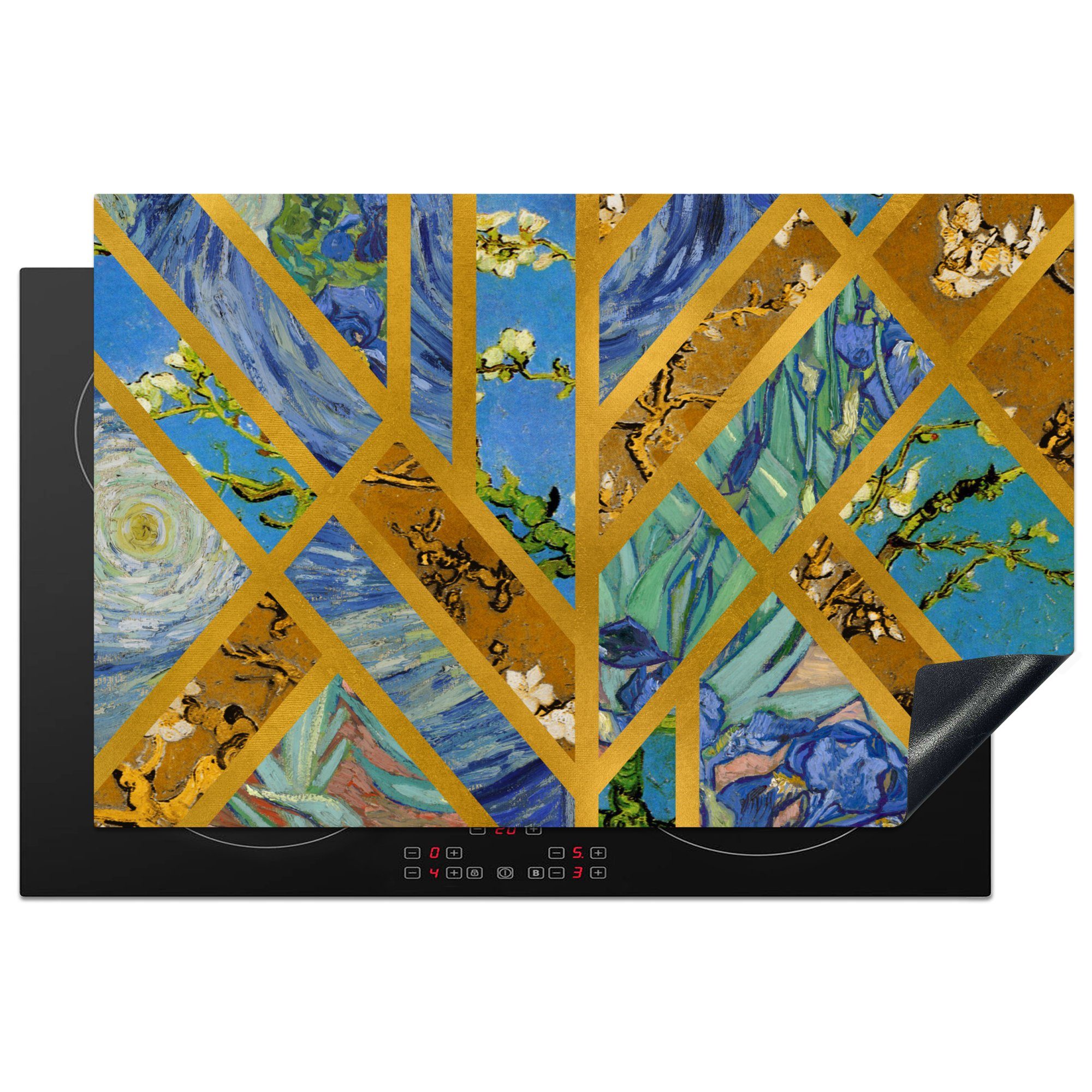 MuchoWow Herdblende-/Abdeckplatte Kunst - Van Gogh - Alte Meister, Vinyl, (1 tlg), 81x52 cm, Induktionskochfeld Schutz für die küche, Ceranfeldabdeckung