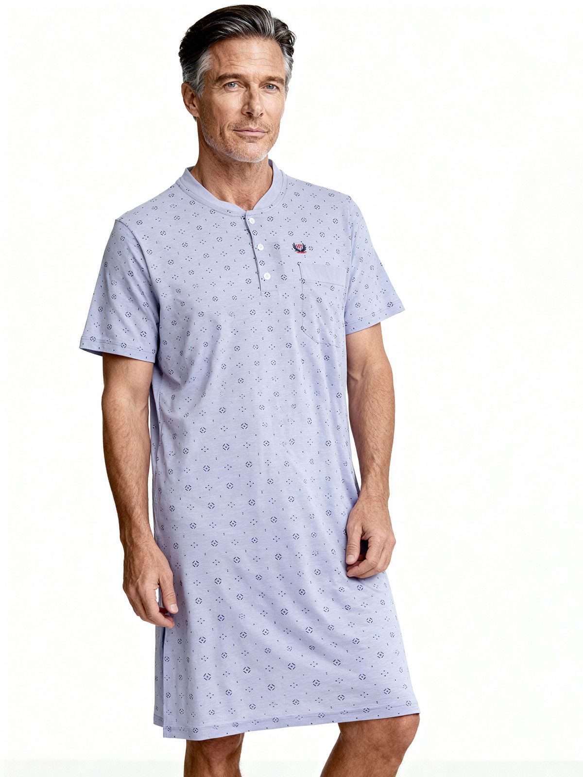 Henry Terre Nachthemd Nachthemd kurzarm - Geometrische Formen