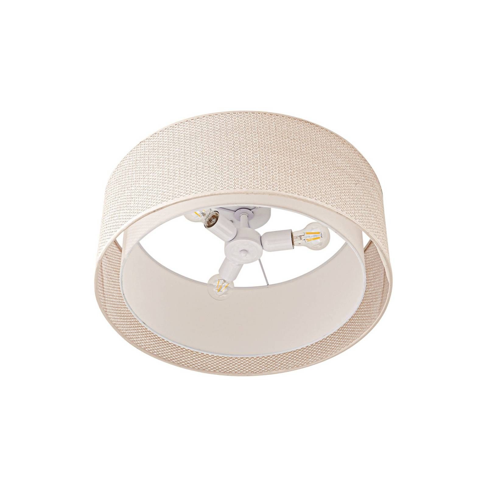 Lindby Deckenleuchten Soula, Kunststoff Creme IP20, 3 x 15 W LED günstig online kaufen