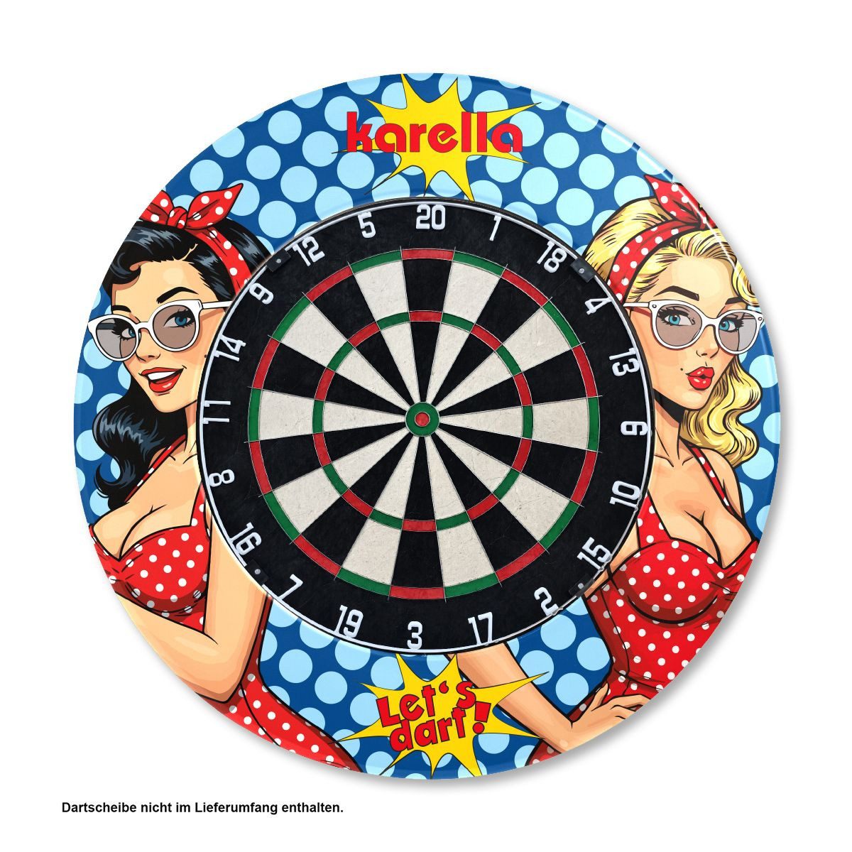 Karella Dart-Wandschutz Karella Surround PU PlayGirl, Dart Board Surround Border Umrandung für Dartscheibe Board