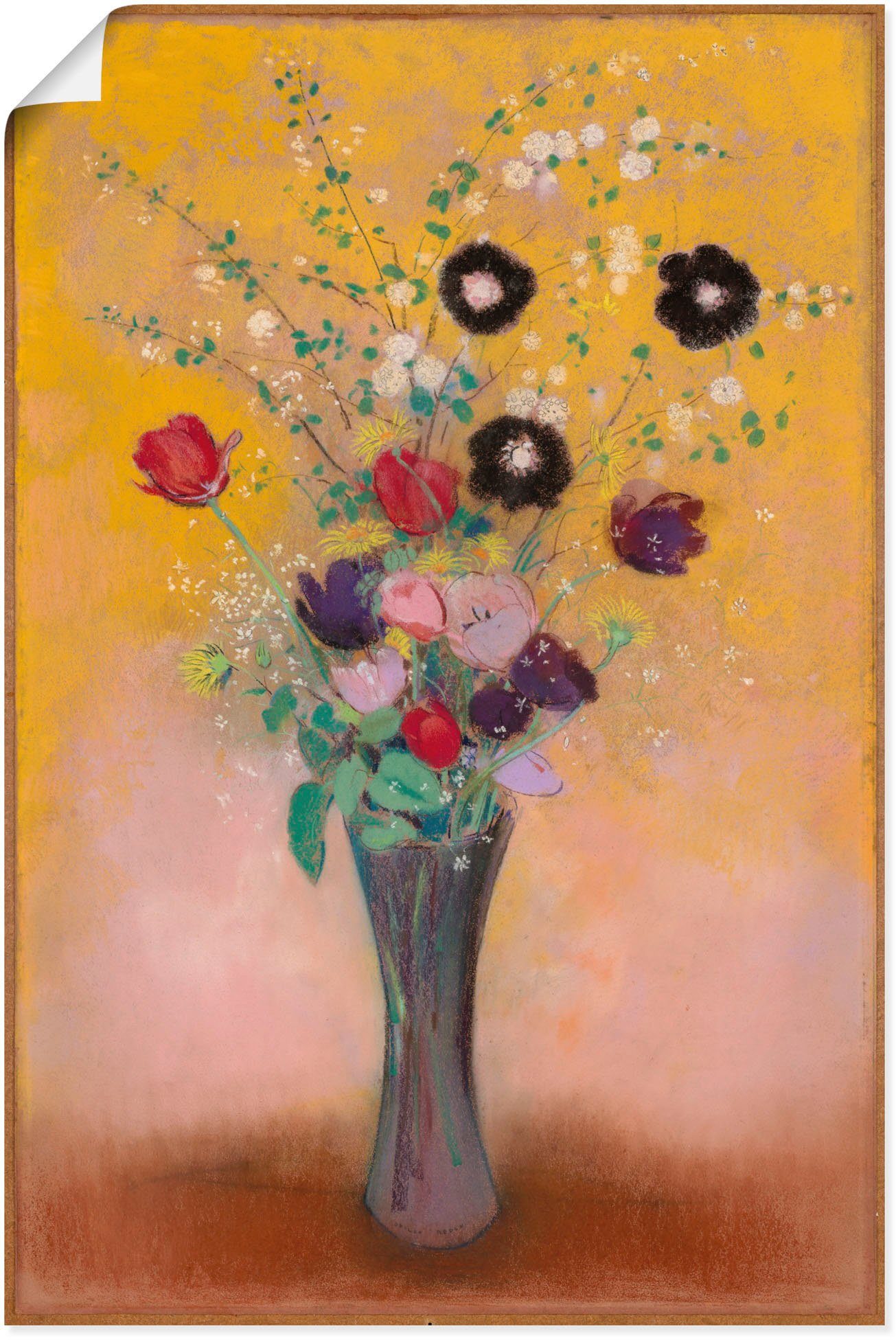 Artland Wandbild Vase mit Blumen. 1916, Blumenbilder (1 St), als Alubild, Leinwandbild, Wandaufkleber oder Poster in versch. Größen