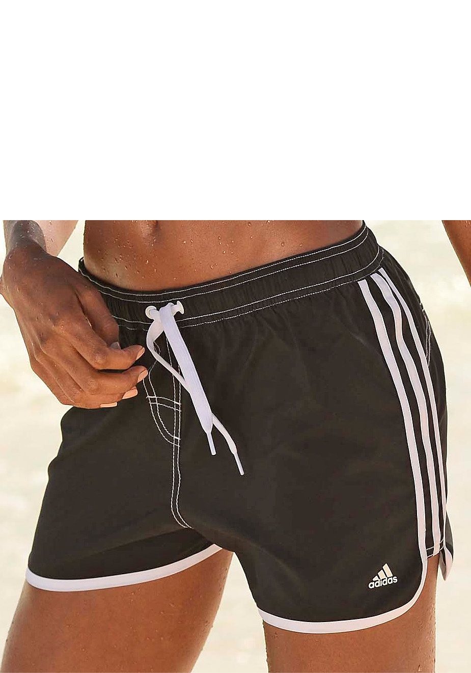adidas Performance Badeshorts mit 3 Kontrast-Streifen ...